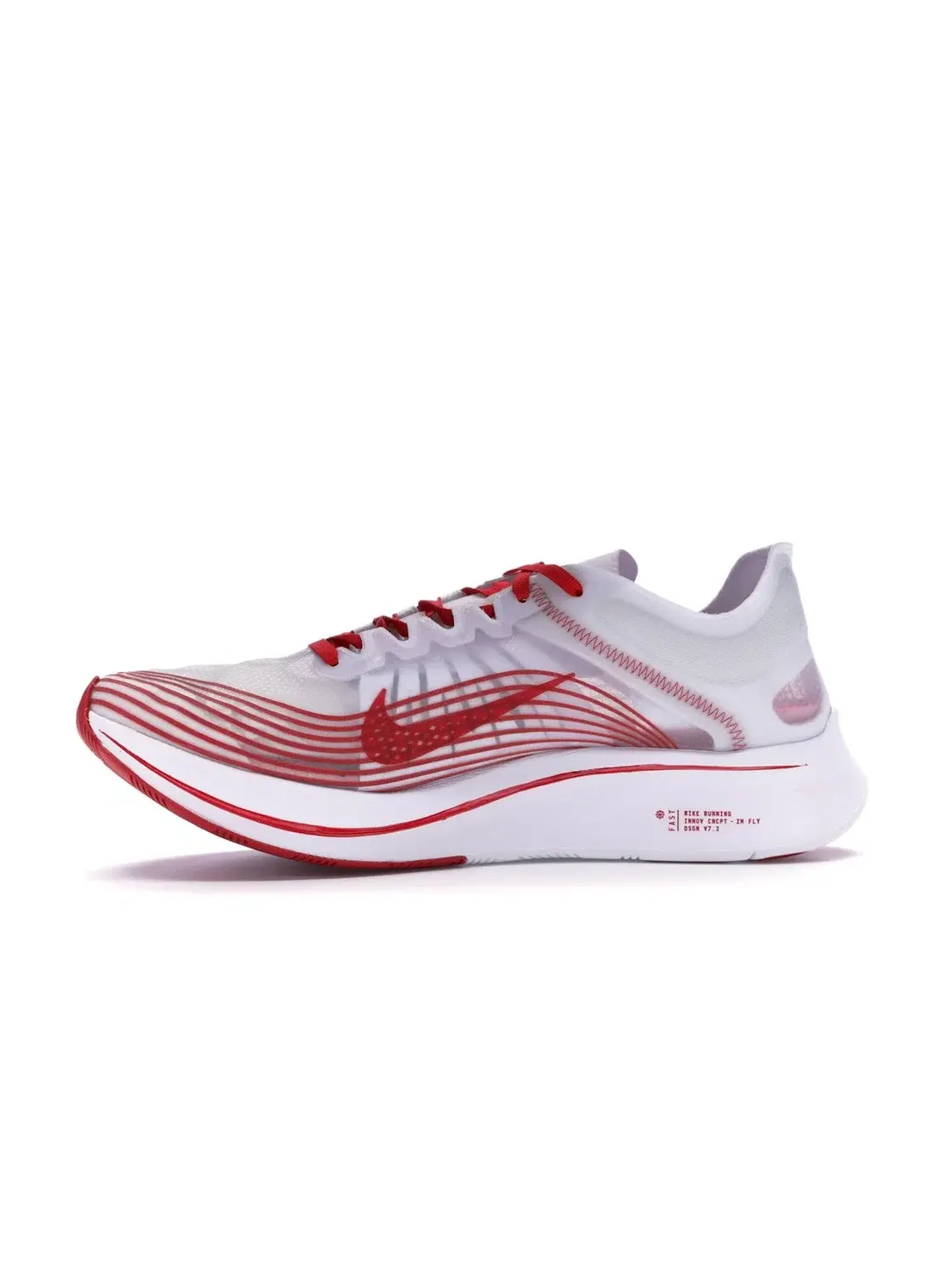 Мужские кроссовки для бега с карбоновой пластиной Nike Zoom Fly — изображение 3 из 4, белый/красный-белый