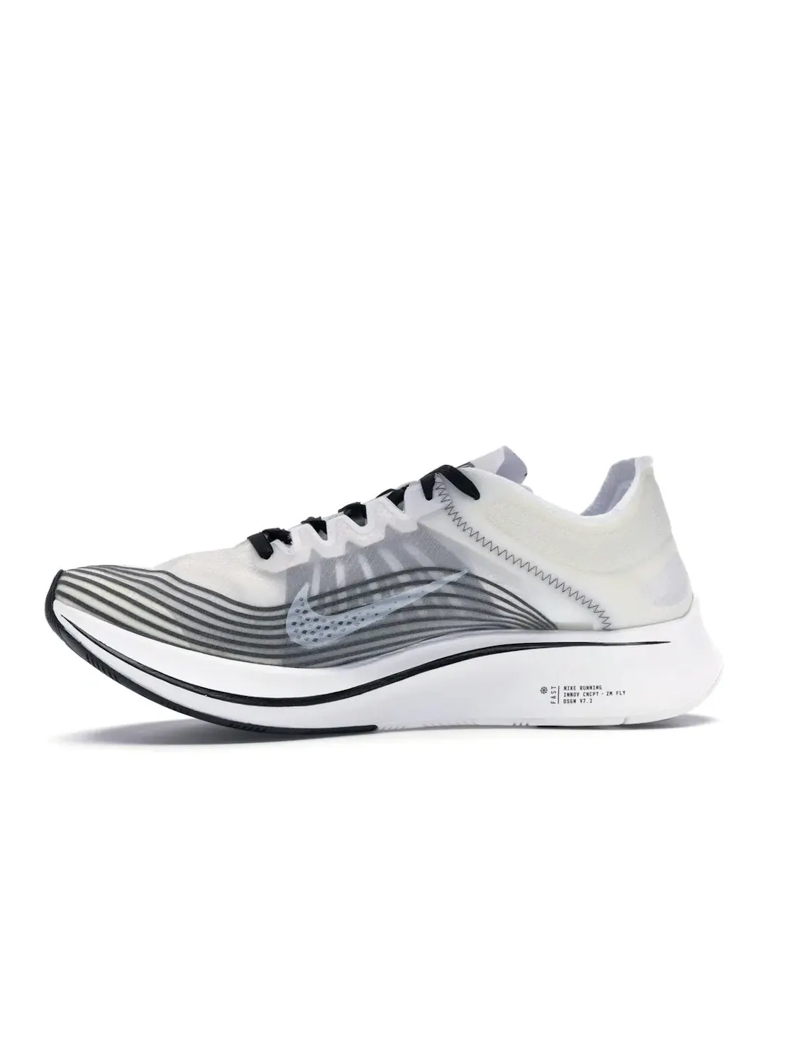 Мужские кроссовки для бега с пеной Lunarlon Nike Zoom Fly — изображение 3 из 4, белый/черный-белый