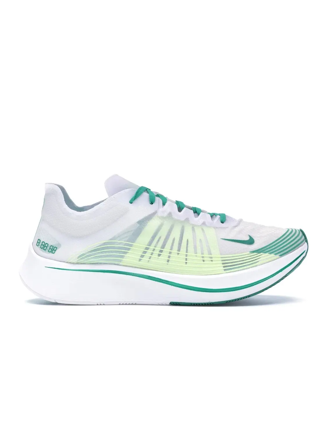 Мужские кроссовки для бега Nike Zoom Fly — изображение 1 из 4, белый/зеленый-белый