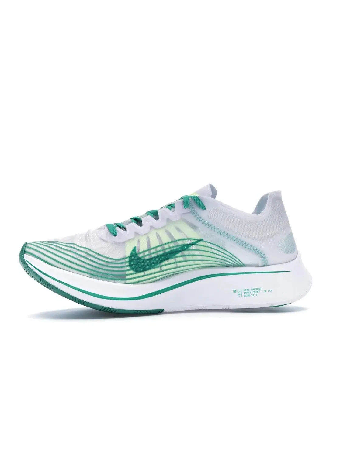 Мужские кроссовки для бега Nike Zoom Fly — изображение 3 из 4, белый/зеленый-белый