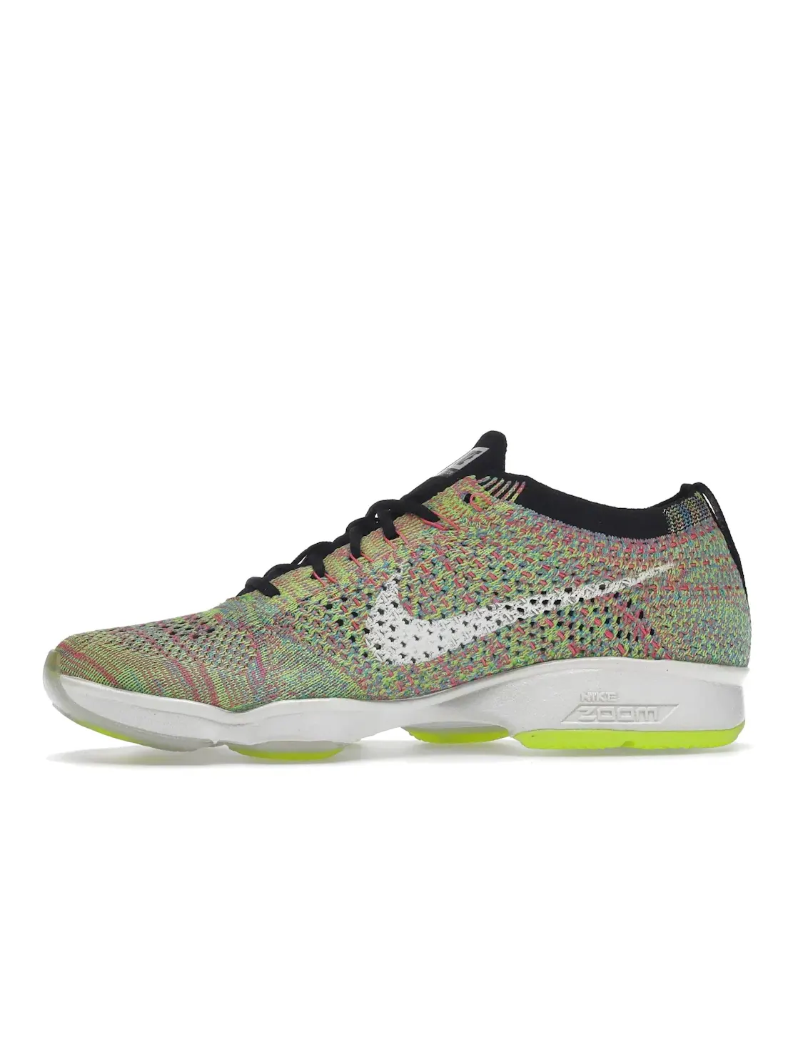 Женские кроссовки для бега Nike Zoom Flyknit Agility — изображение 3 из 4, мульти/белый/зеленый