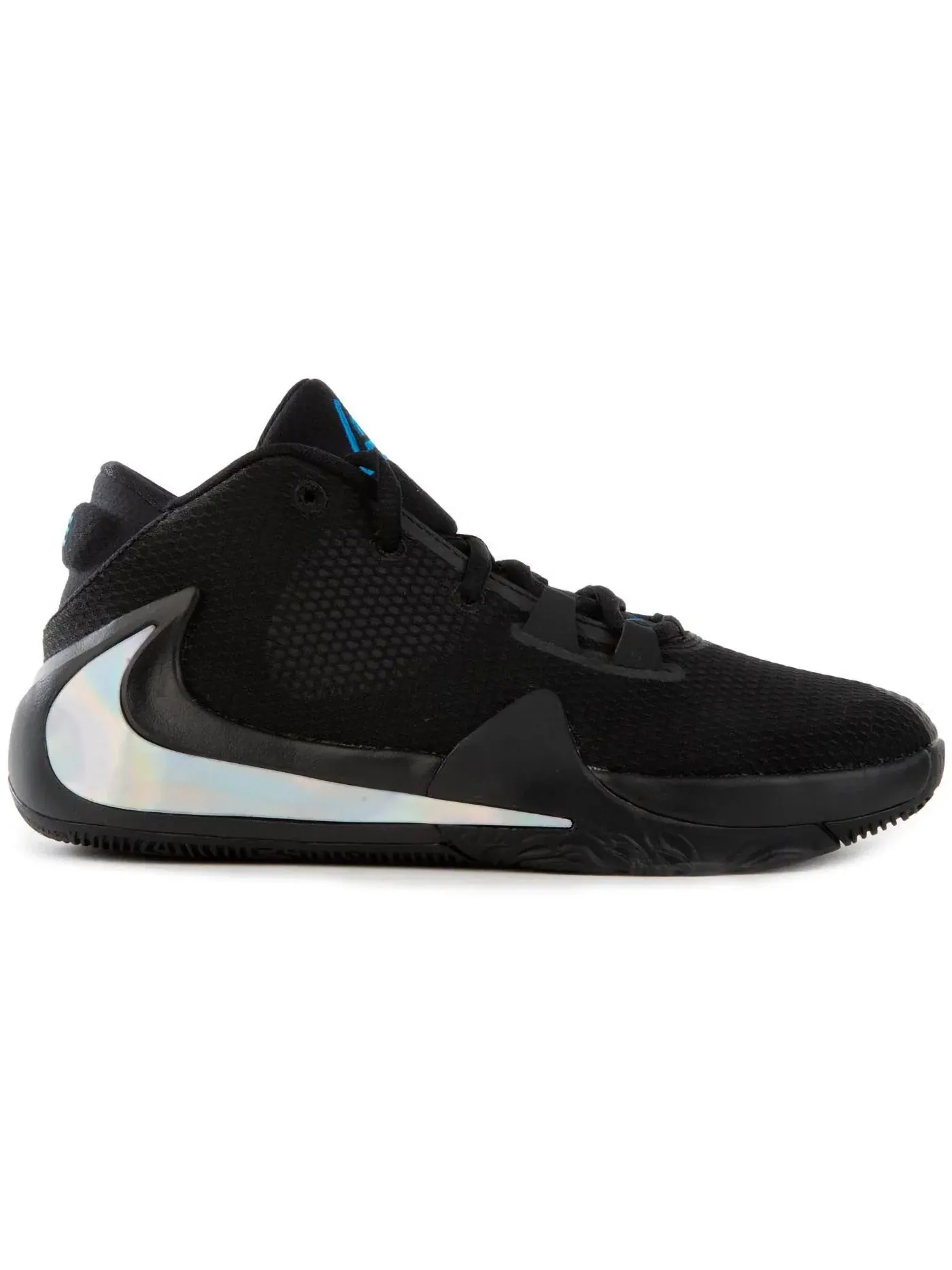 Детские кроссовки для мальчиков с принтом Nike Zoom Freak 1 Nike — изображение 1 из 1, черный/мульти--синий