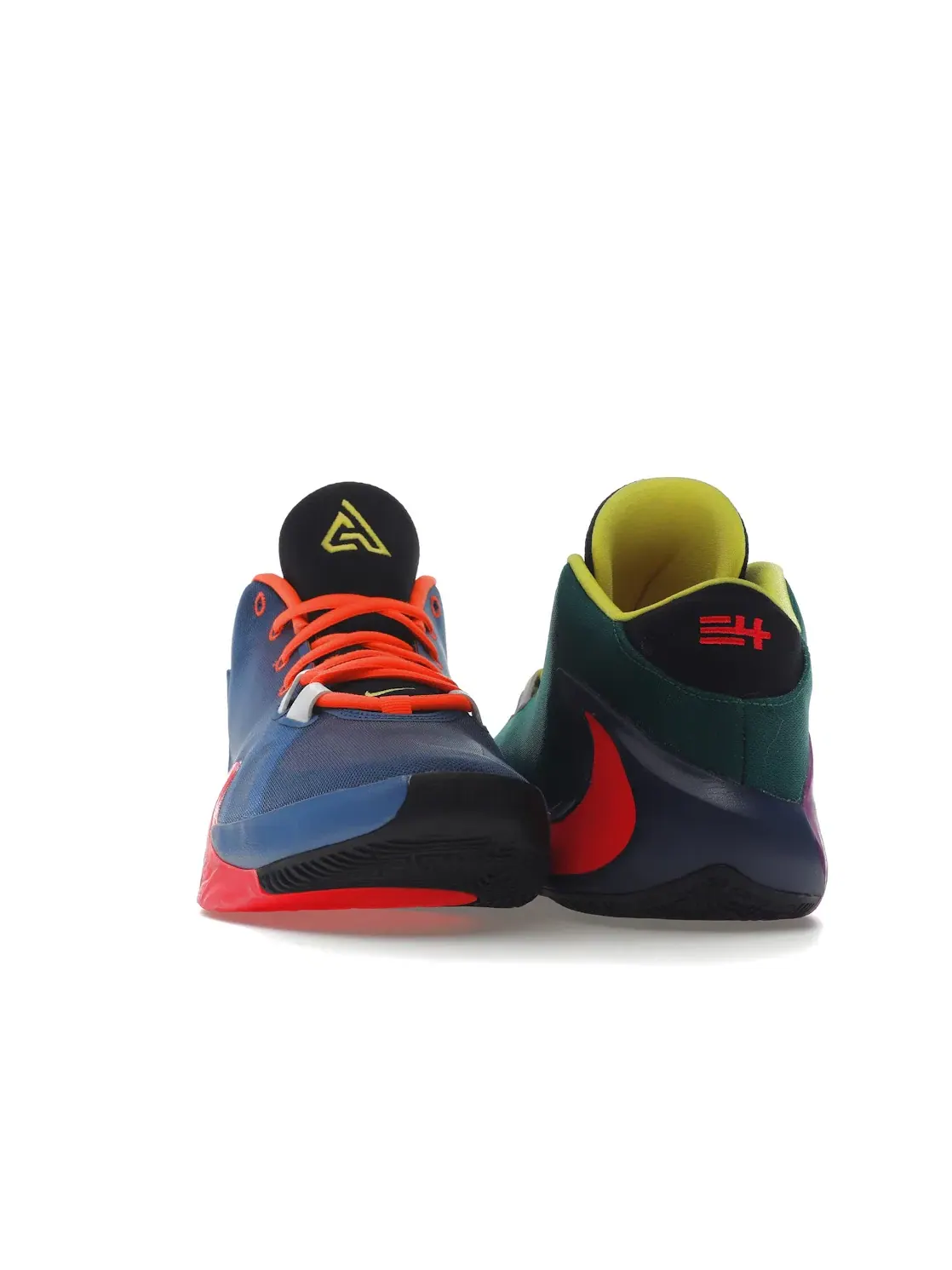 Мужские кроссовки для баскетбола Nike Zoom Freak 1 — изображение 2 из 4, оранжевый/желтый-черный