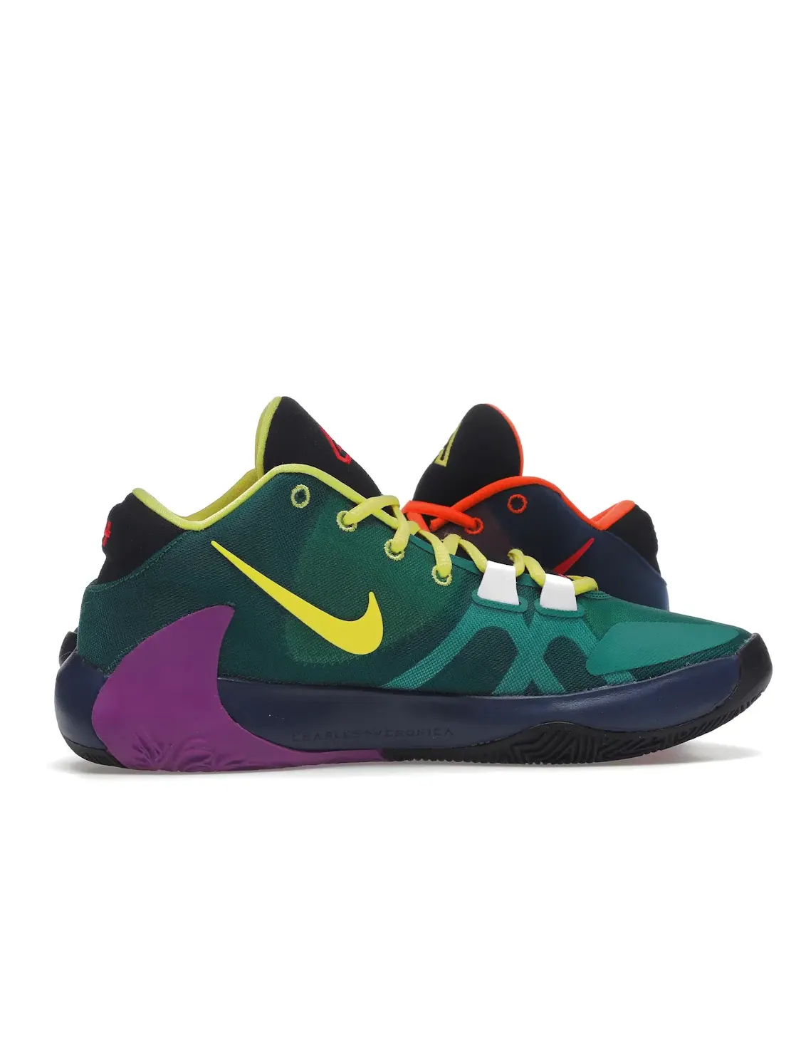 Мужские кроссовки для баскетбола Nike Zoom Freak 1 — изображение 3 из 4, оранжевый/желтый-черный