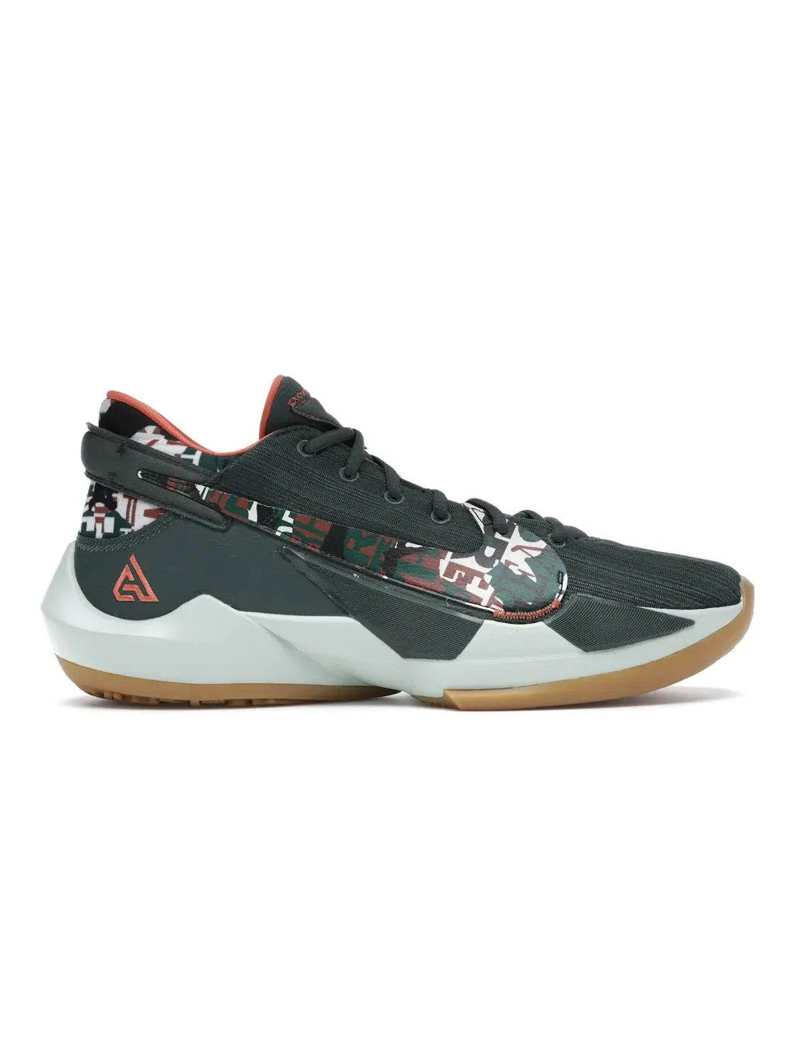 Мужские кроссовки для баскетбола Nike Zoom Freak 2 — изображение 1 из 4, винтажный зеленый