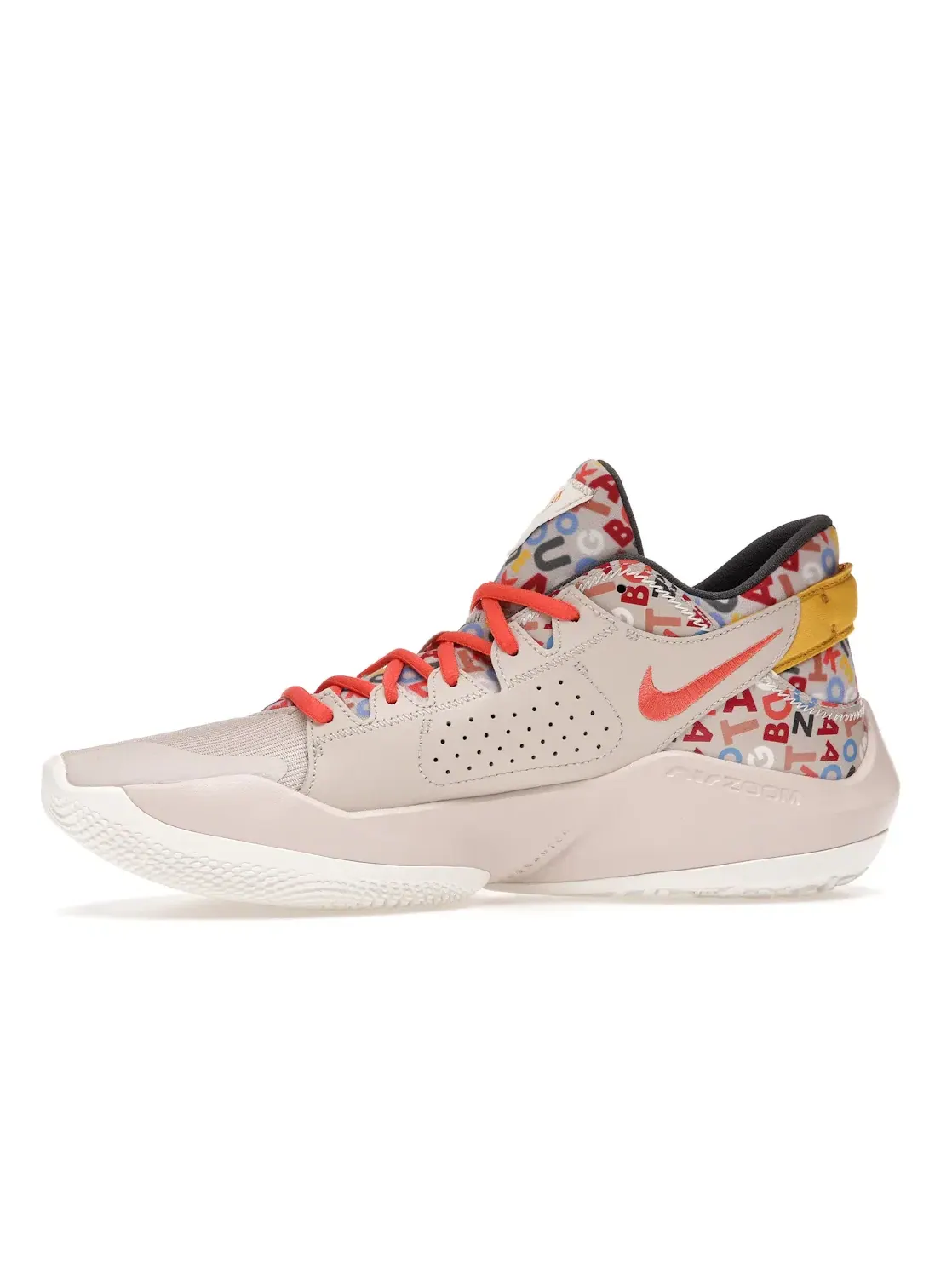 Мужские баскетбольные кроссовки с принтом Nike Zoom Freak 2 Alphabet — изображение 3 из 4, песочный///красный
