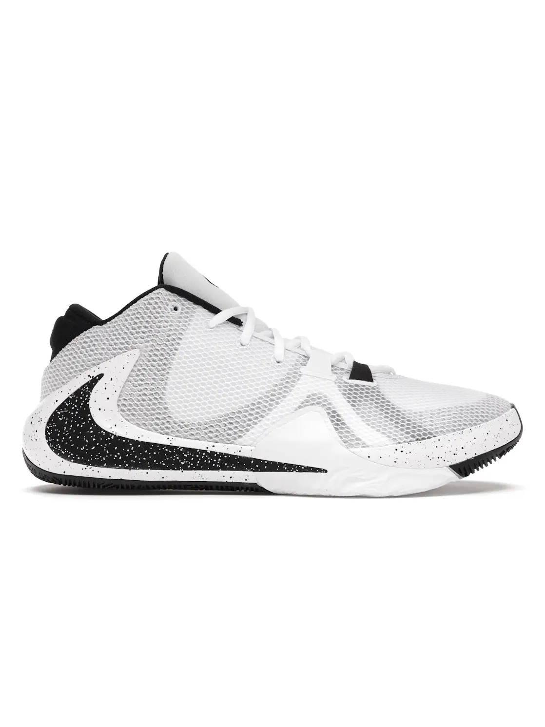 Мужские кроссовки для баскетбола с принтом Nike Zoom Freak 1 Nike — изображение 1 из 4, белый/белый-черный