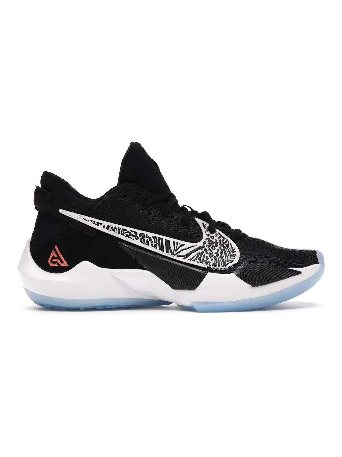 Мужские баскетбольные кроссовки с двойной амортизацией Nike Zoom Freak 2 — изображение 1 из 4, черный/черный--белый