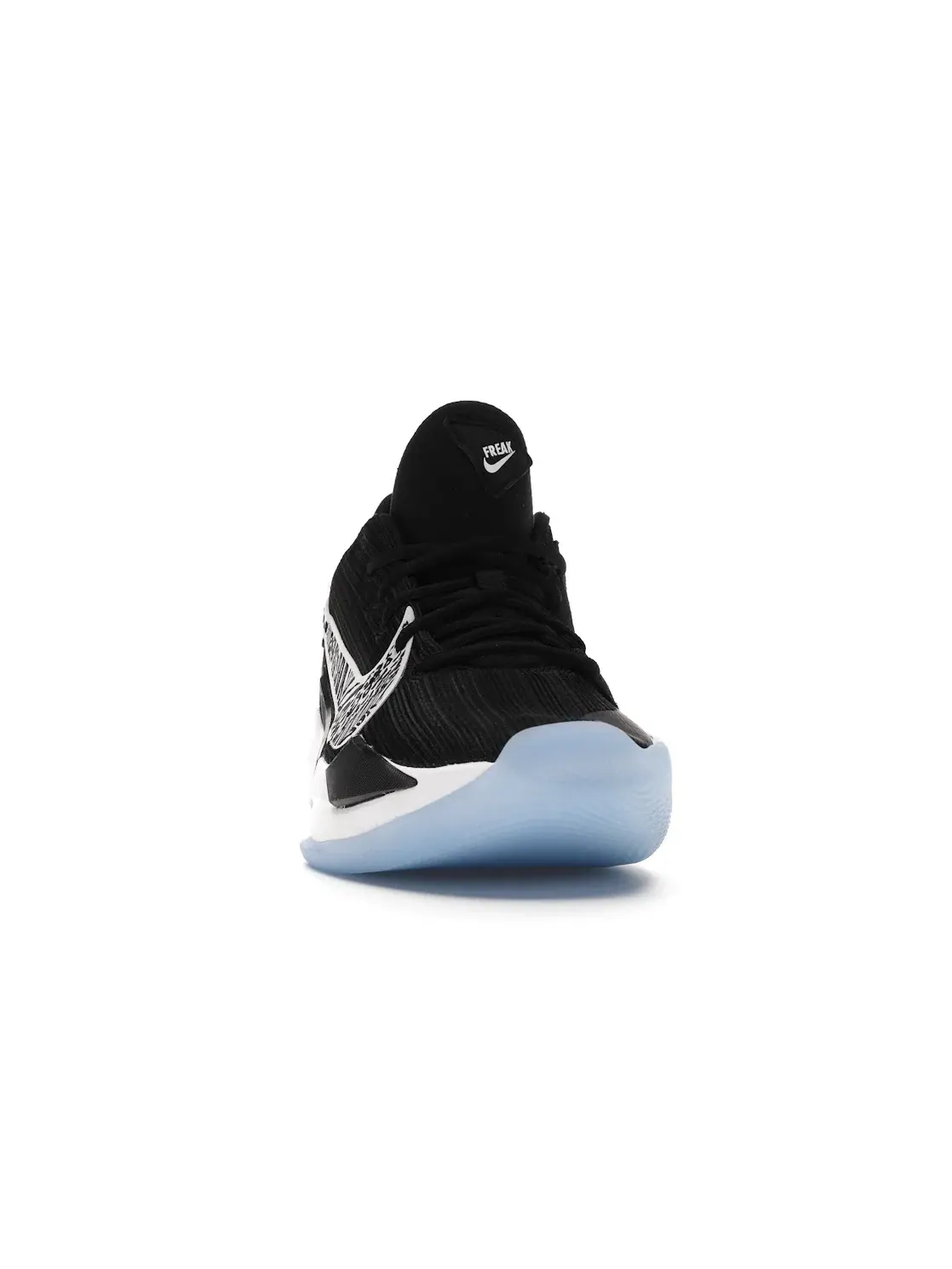 Мужские баскетбольные кроссовки с двойной амортизацией Nike Zoom Freak 2 — изображение 2 из 4, черный/черный--белый