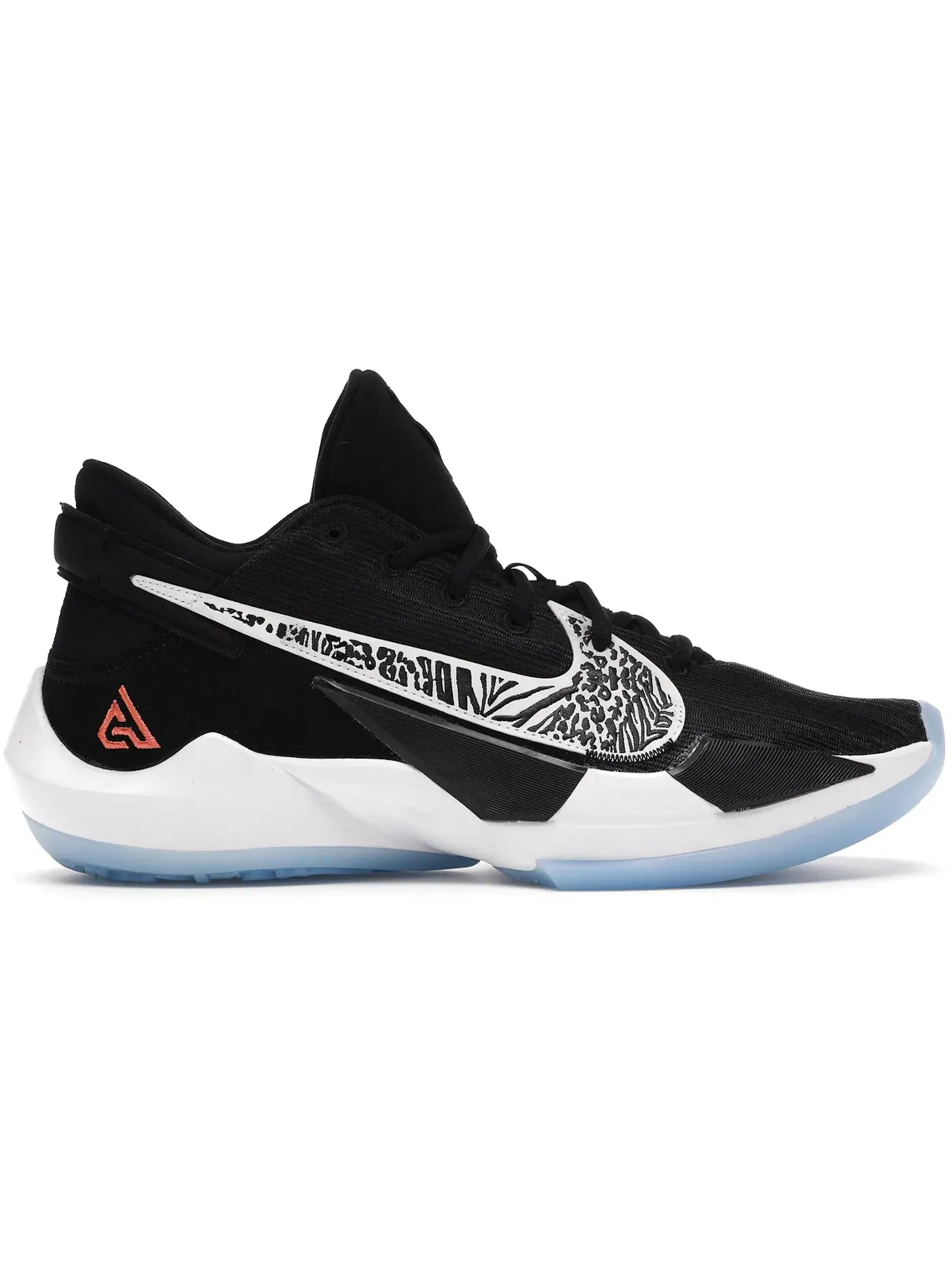 Детские кроссовки для мальчиков баскетбольные Nike Zoom Freak 2 — изображение 1 из 1, черный/черный-белый