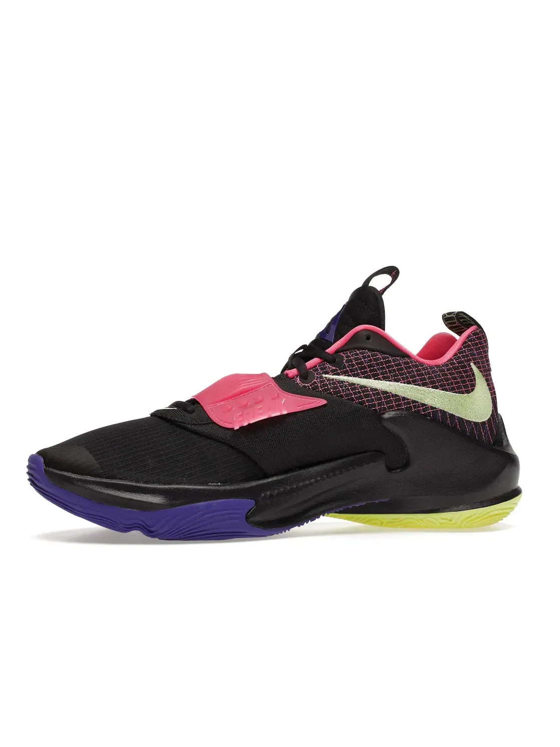 Мужские кроссовки для баскетбола Nike Zoom Freak 3 — изображение 3 из 4, черный/фиолетовый/желтый