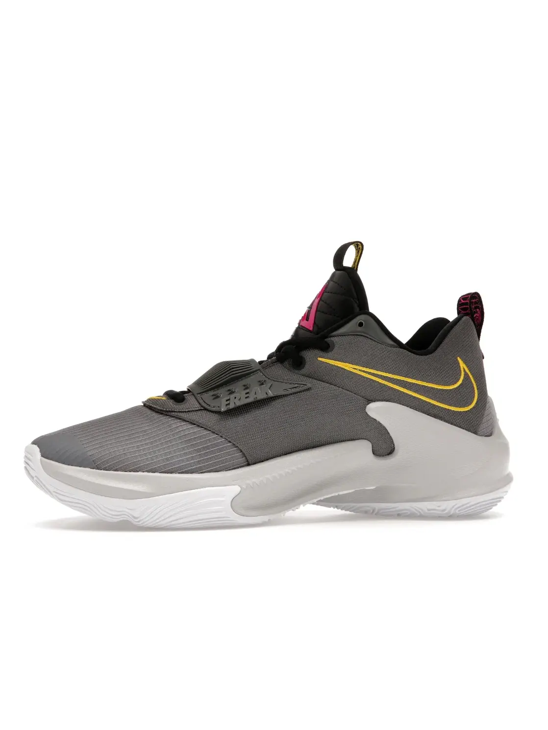 Мужские кроссовки для баскетбола Nike Zoom Freak 3 — изображение 3 из 4, серый серый черный