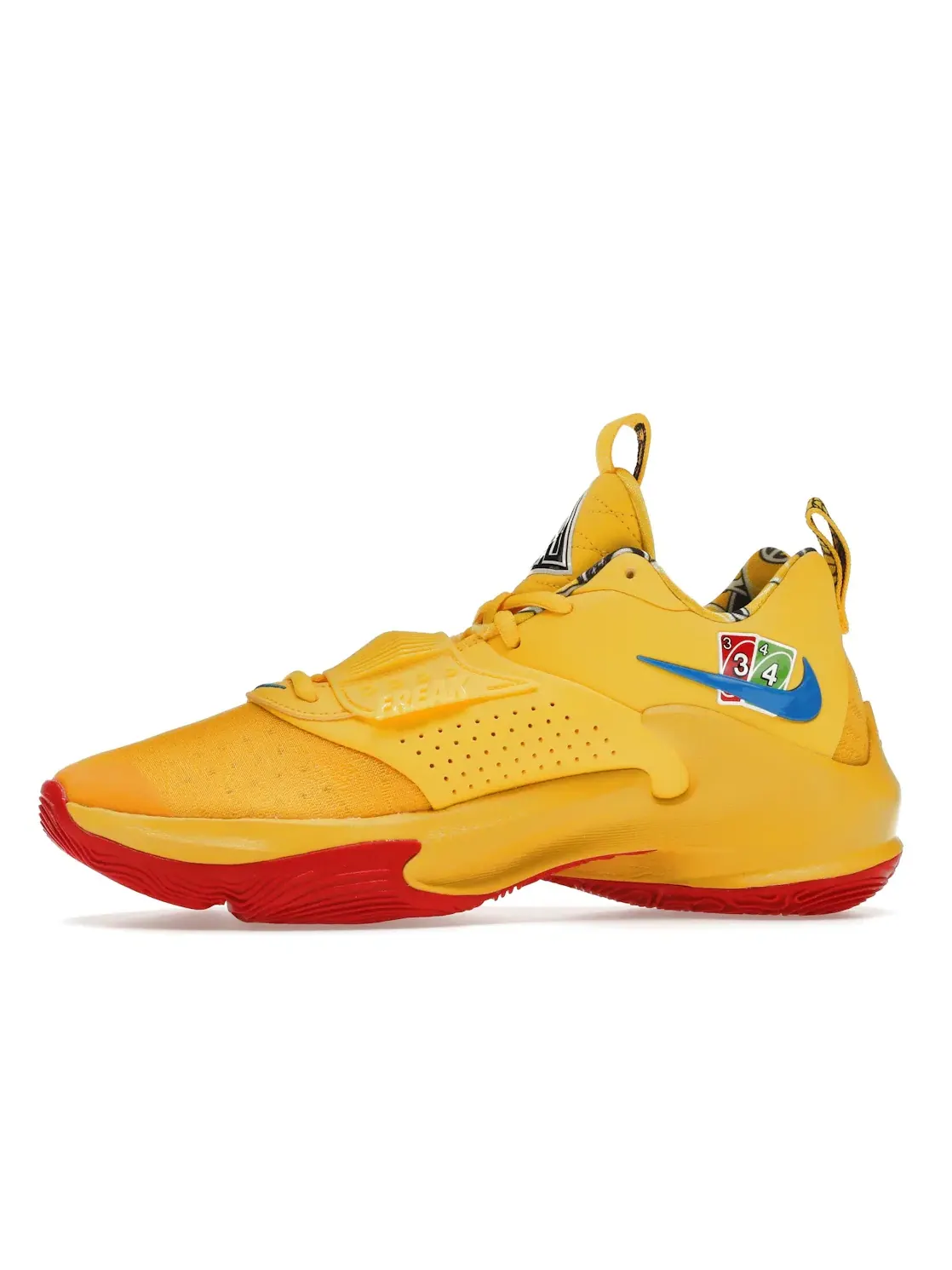 Мужские кроссовки с ярким дизайном Nike Zoom Freak 3 NRG Nike — изображение 3 из 4, желтый/зеленый/синий