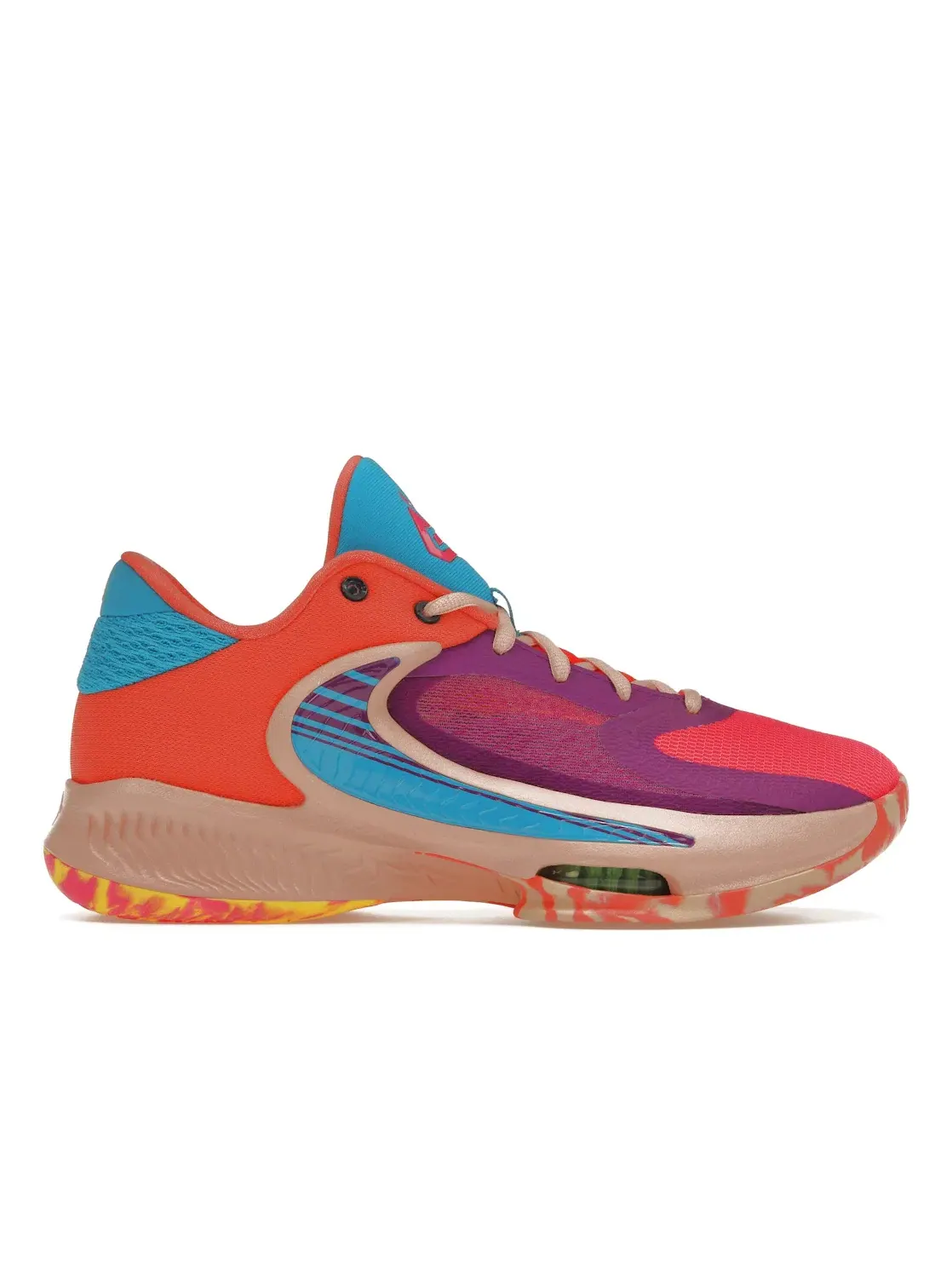 Мужские кроссовки для баскетбола Nike Zoom Freak 4 Barrier Reef — изображение 1 из 4, фиолетовый/синий/розовый