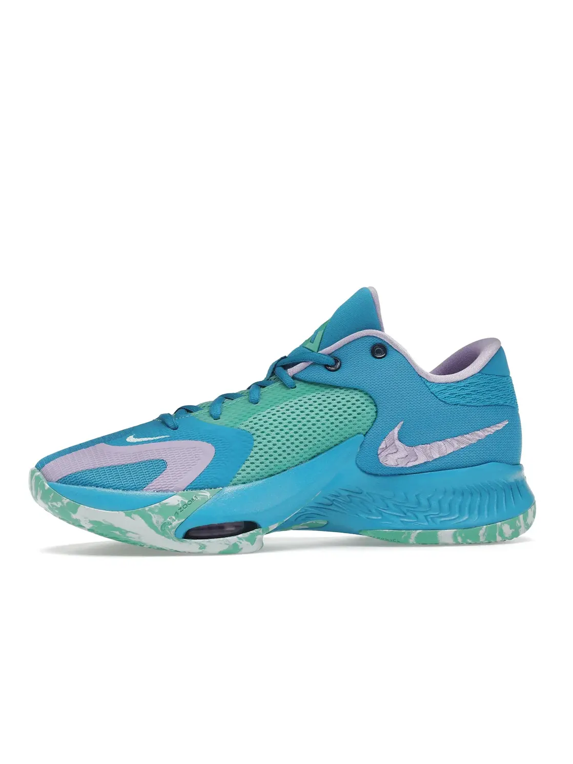 Мужские кроссовки для баскетбола с дизайном Birthstone Nike Zoom Freak 4 Nike — изображение 3 из 4, синий светлый синий