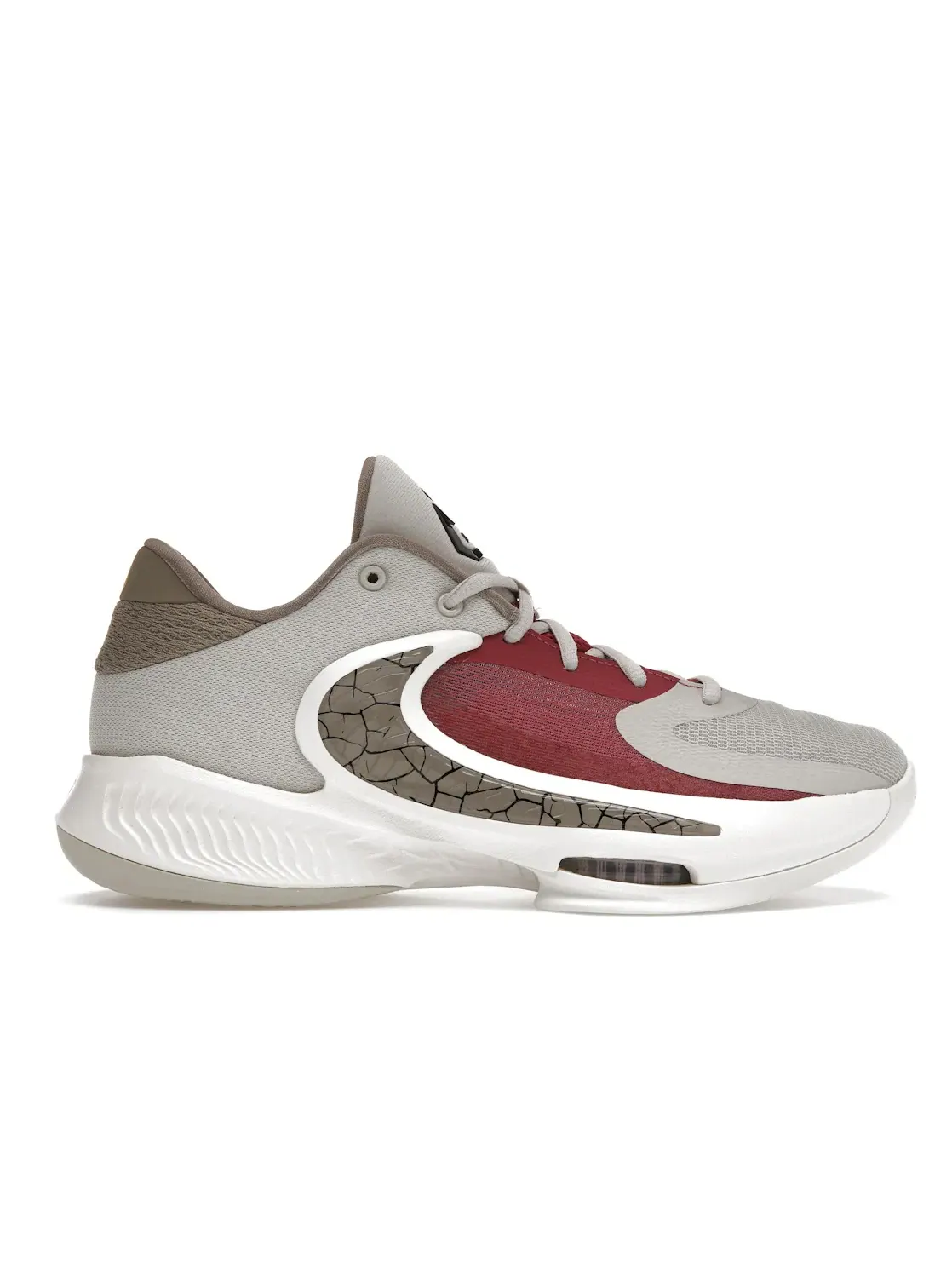 Мужские кроссовки для баскетбола Nike Zoom Freak 4, Light Bone/Sail/Sweet Beet/Moon Fossil — изображение 1 из 4