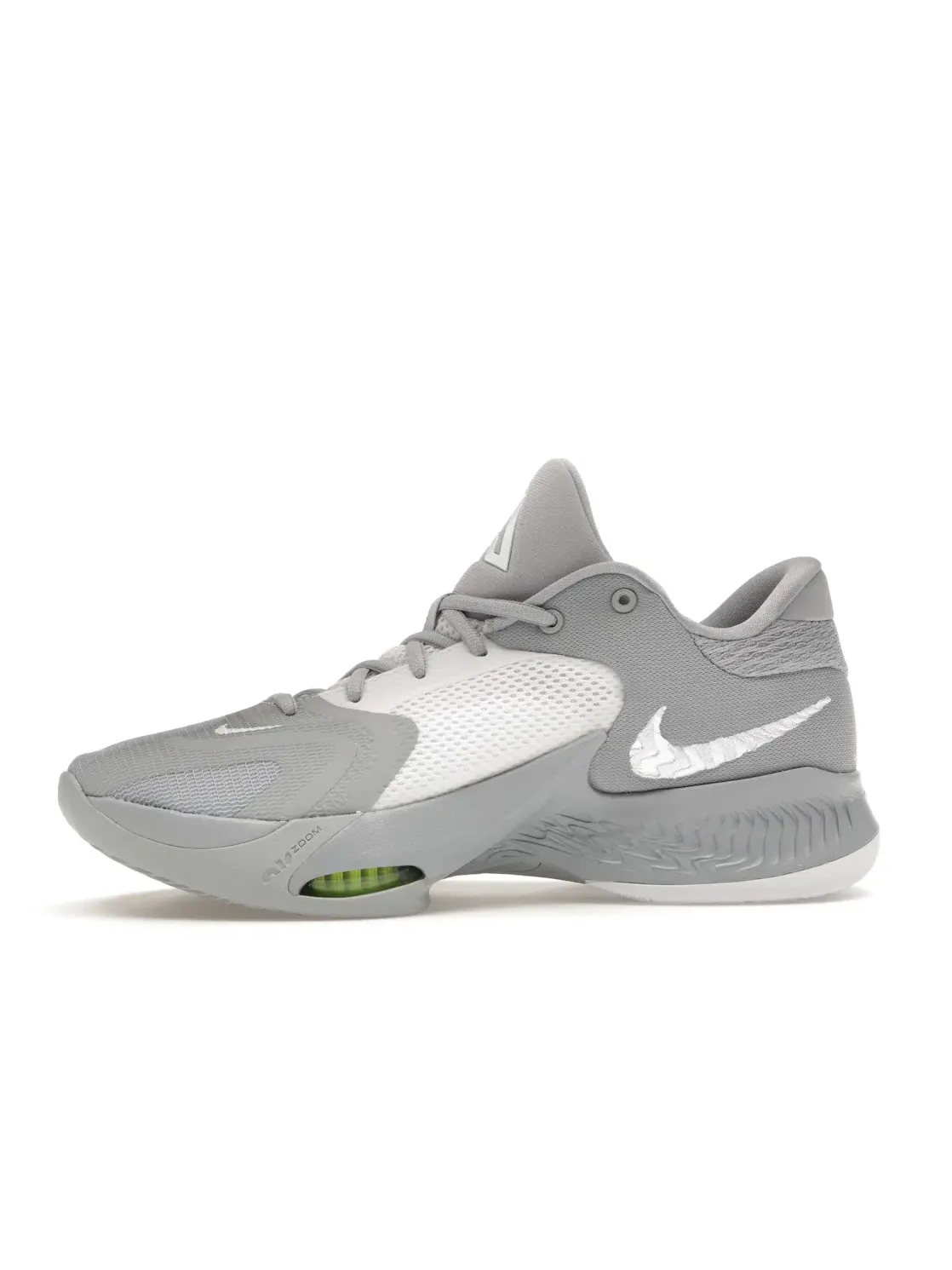 Унисекс кроссовки баскетбольные Nike Zoom Freak 4 TB — изображение 3 из 4, серый/серый/белый