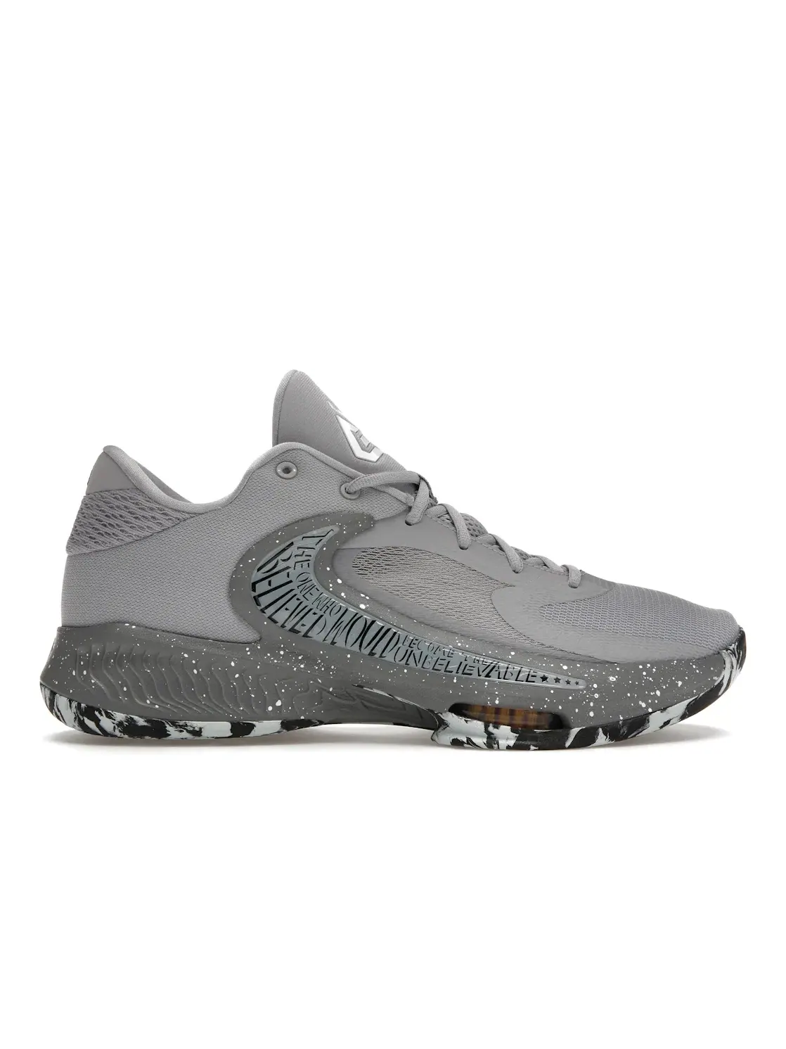 Мужские кроссовки для баскетбола Nike Zoom Freak 4 — изображение 1 из 4, серый/серый/черный/белый