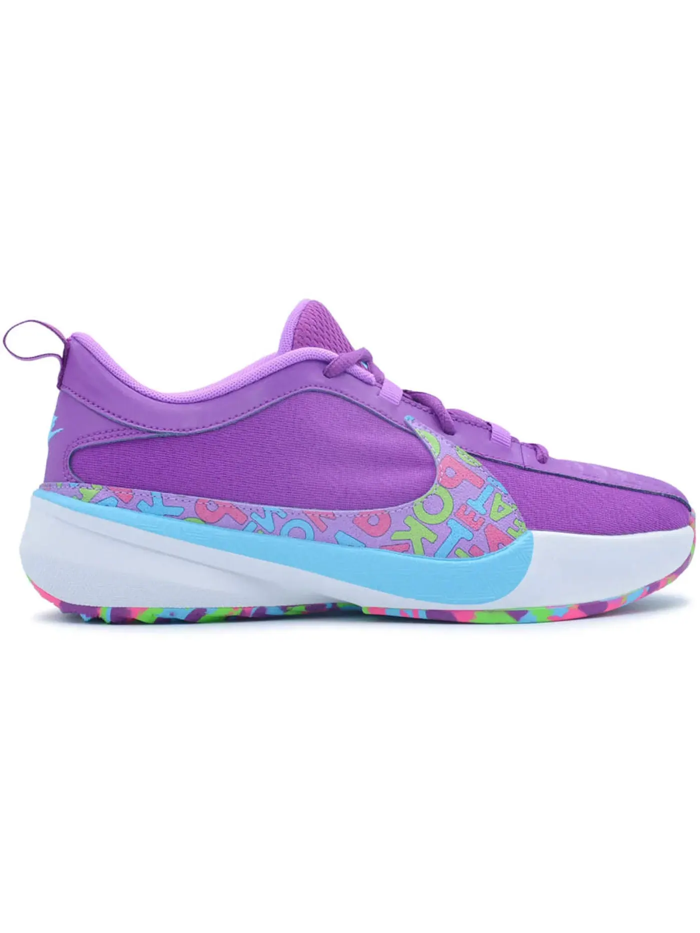Детские кроссовки для мальчиков баскетбольные Nike Zoom Freak 5 Alphabet Bros (GS) Nike — изображение 1 из 1, синий/белый