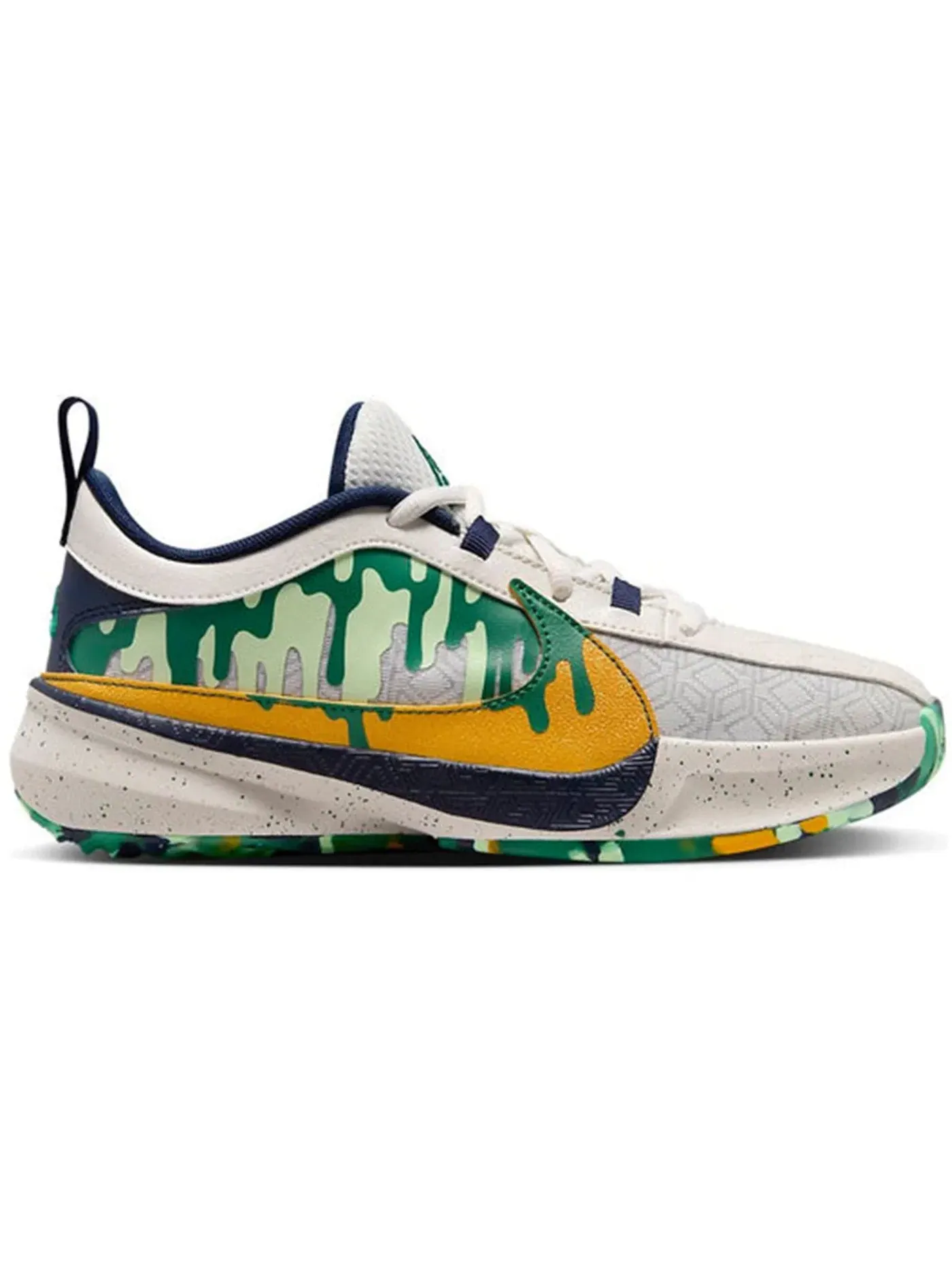 Детские кроссовки для мальчиков баскетбольные Nike Zoom Freak 5 Nike — изображение 1 из 1, серый/золотистый