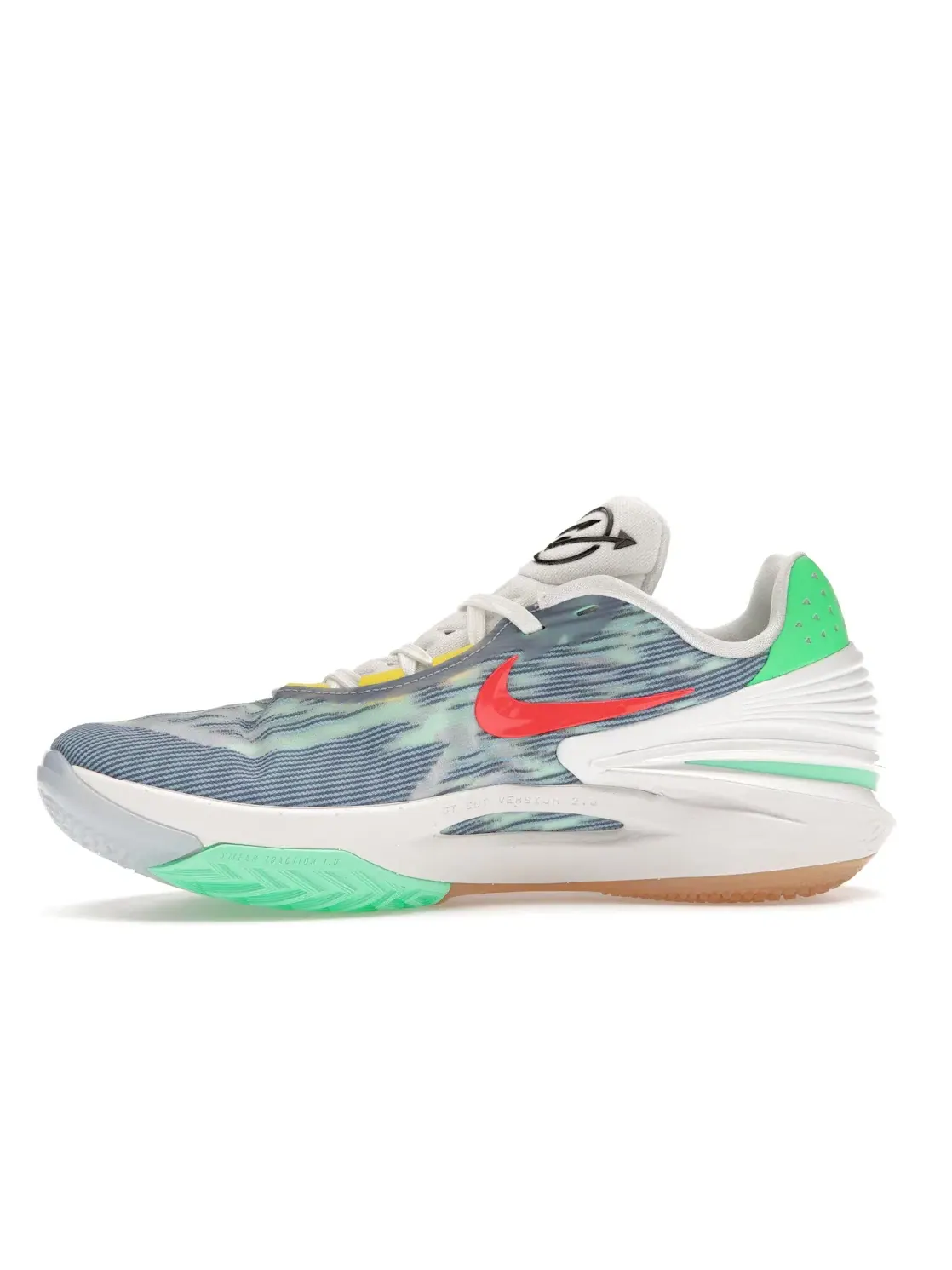 Мужские баскетбольные кроссовки с амортизацией Nike Zoom GT Cut 2 Nike — изображение 3 из 4, синий/зеленый