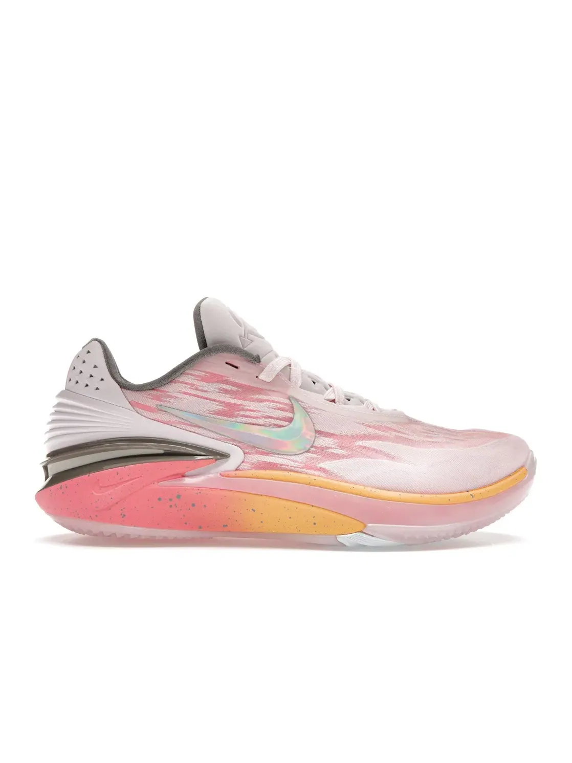 Мужские кроссовки для баскетбола с верхом из сетки Nike Zoom GT Cut 2 Nike — изображение 1 из 4, розовый/мульти