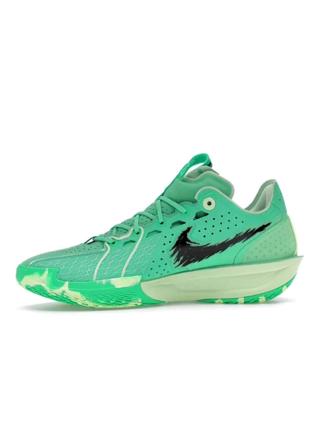 Мужские кроссовки для баскетбола Nike Zoom GT Cut 3 — изображение 3 из 4, зеленый/черный
