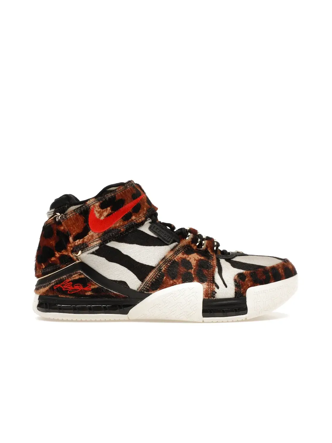 Мужские кроссовки с принтом Nike Zoom LeBron 2 LX Beast Nike — изображение 1 из 4, красный/черный/светлый