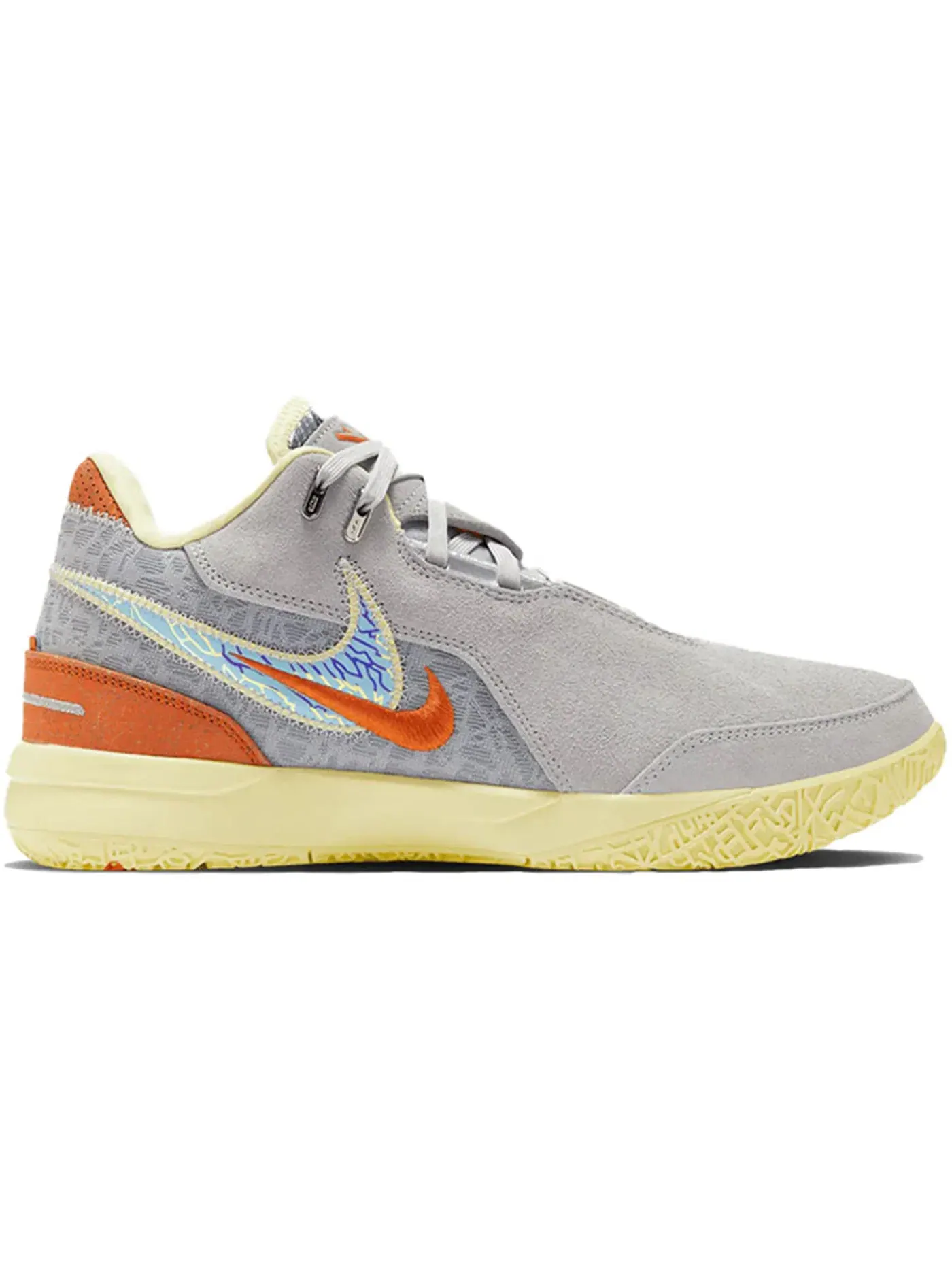 Мужские кроссовки для баскетбола Nike Zoom LeBron NXXT Gen AMPD EP — изображение 1 из 1, серый/синий/оранжевый