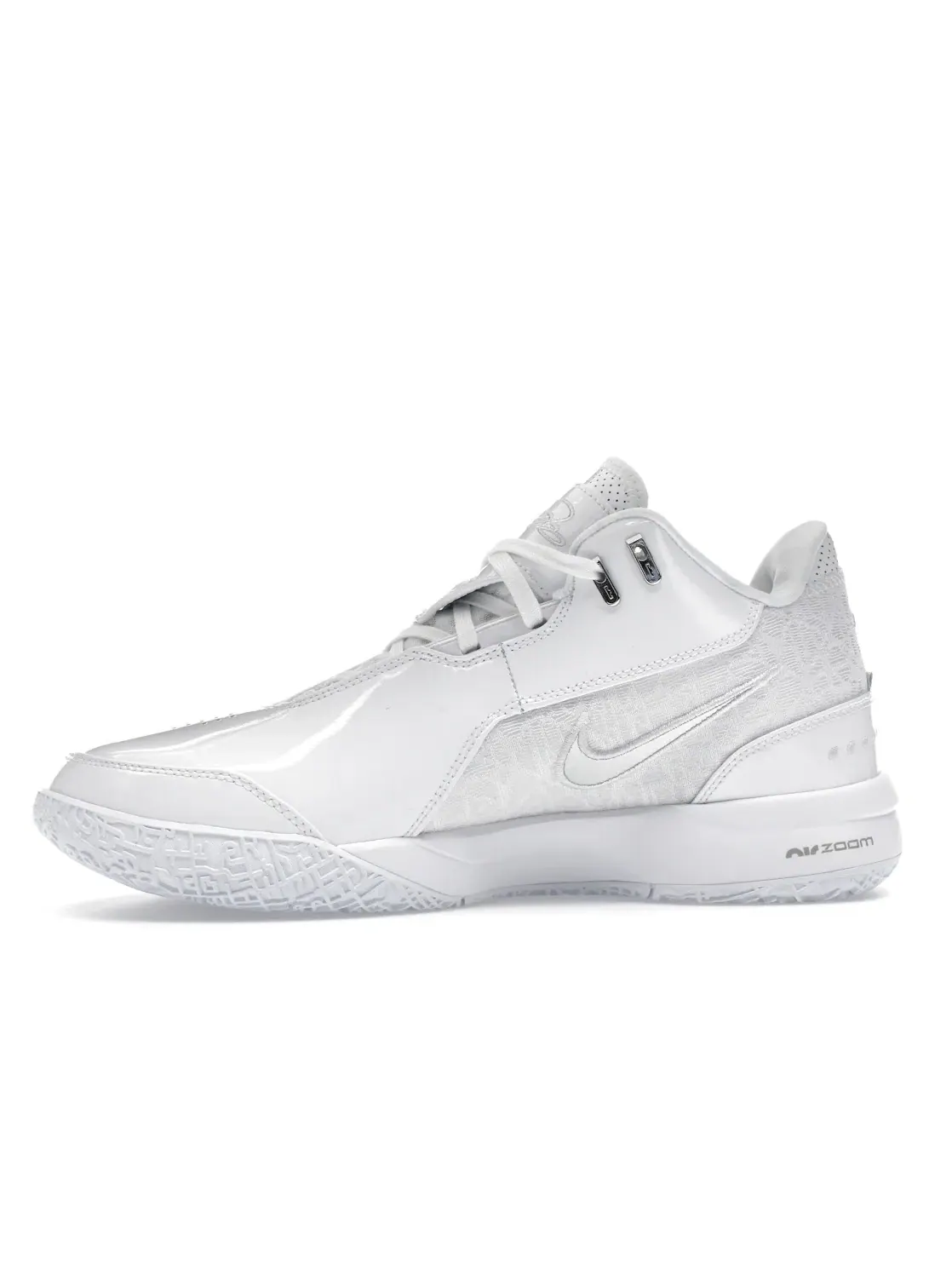 Мужские кроссовки для баскетбола Nike Zoom LeBron NXXT Gen AMPD — изображение 3 из 4, белый/белый-серебристый