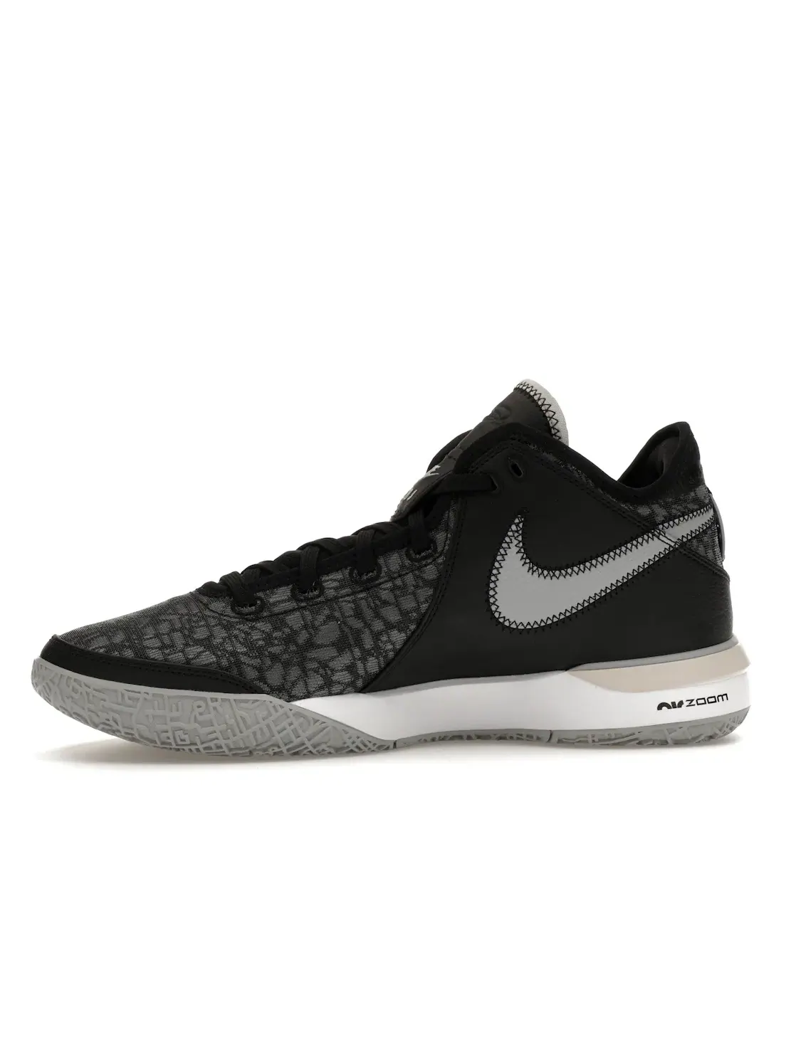 Мужские кроссовки для баскетбола Nike Zoom LeBron NXXT Gen Nike — изображение 3 из 4, серый черный белый