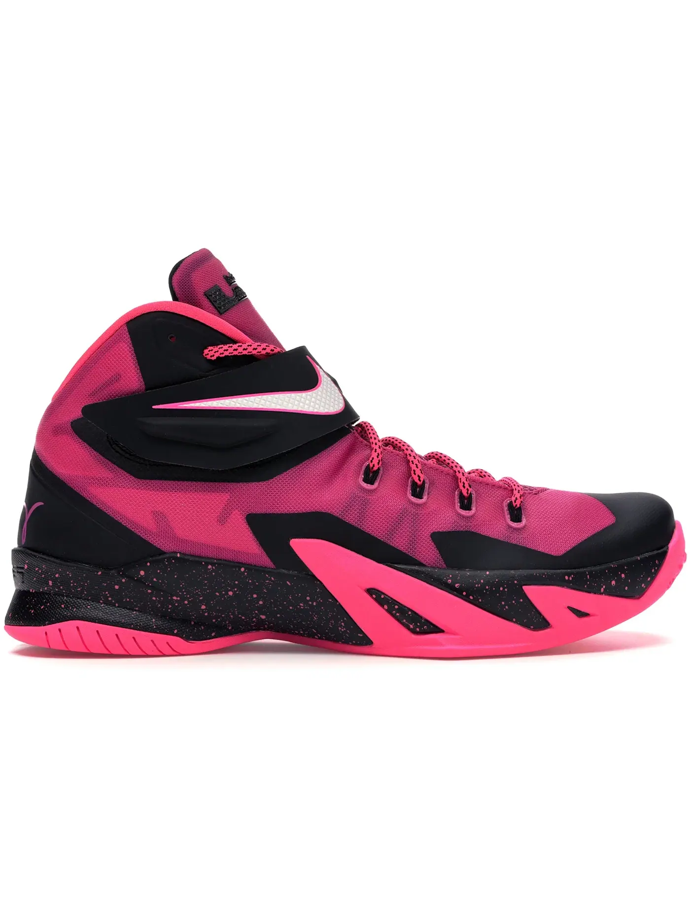 Мужские кроссовки для баскетбола Nike LeBron Zoom Soldier 8 — изображение 1 из 1, белый-черный-розовый