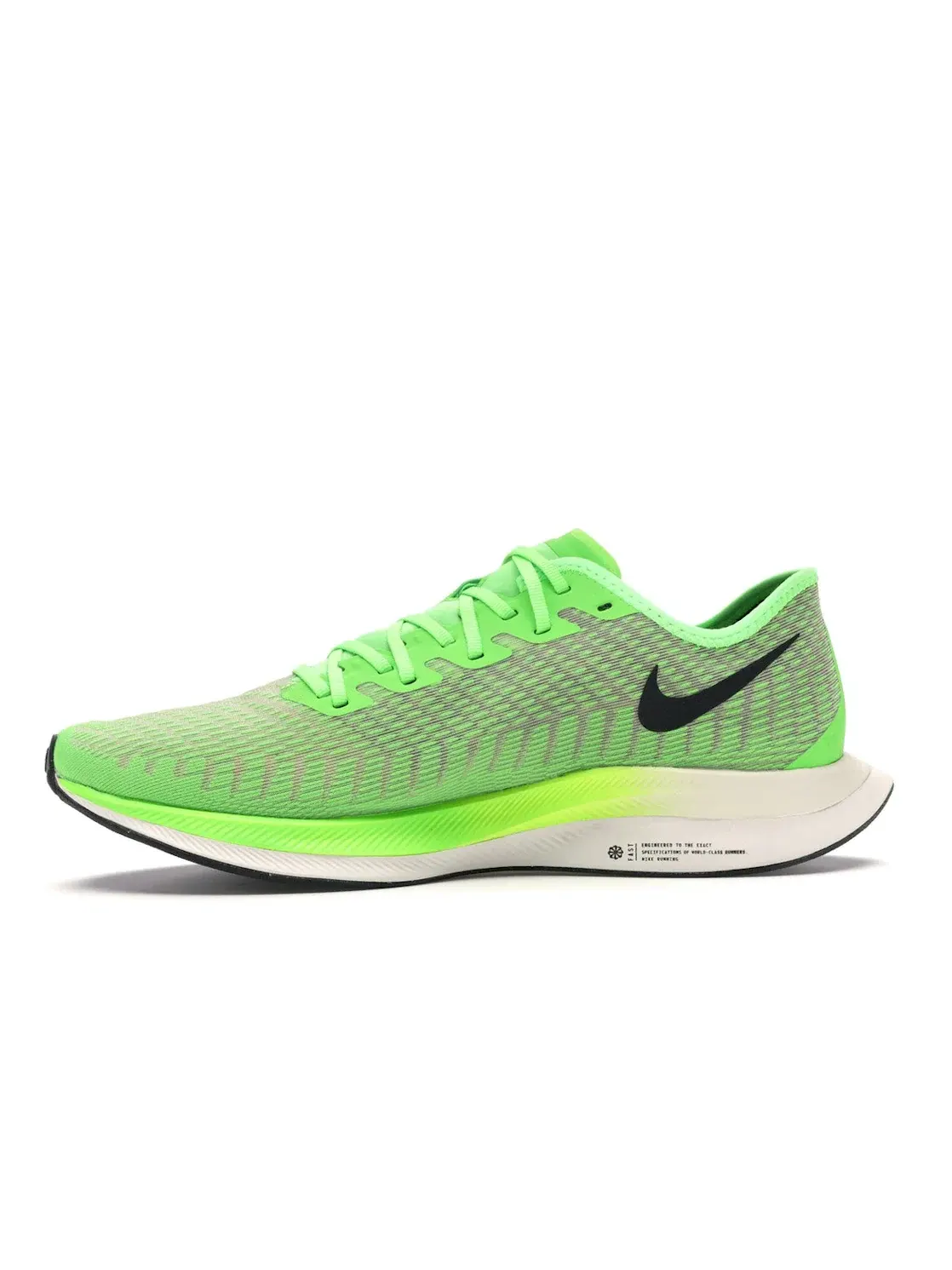 Мужские кроссовки для бега облегченные Nike Zoom Pegasus Turbo 2 — изображение 3 из 4, зеленый/бежевый--черный