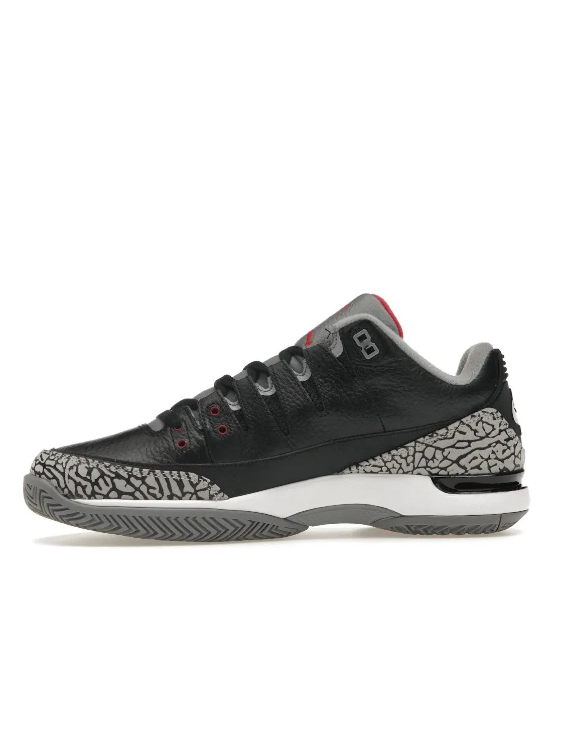 Мужские кроссовки с принтом Nike Zoom Vapor AJ3 Nike — изображение 3 из 4, черный/серый-белый