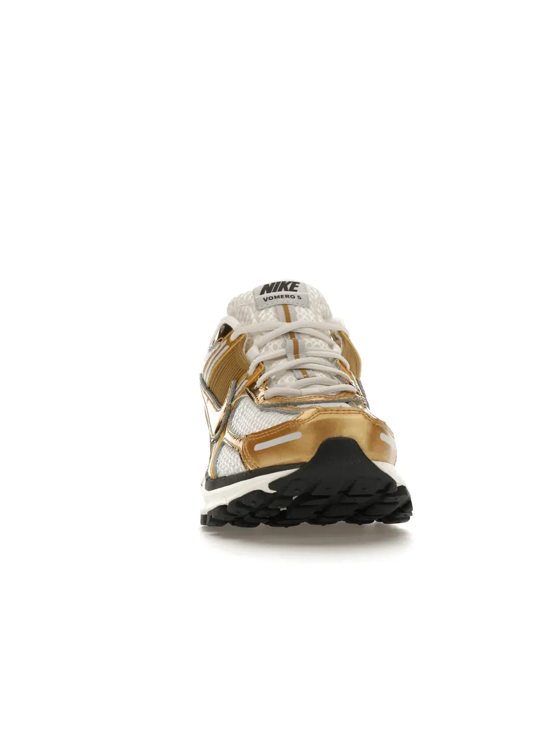 Женские кроссовки с металлическими акцентами Nike Zoom Vomero 5 — изображение 2 из 4, металлик золотистый