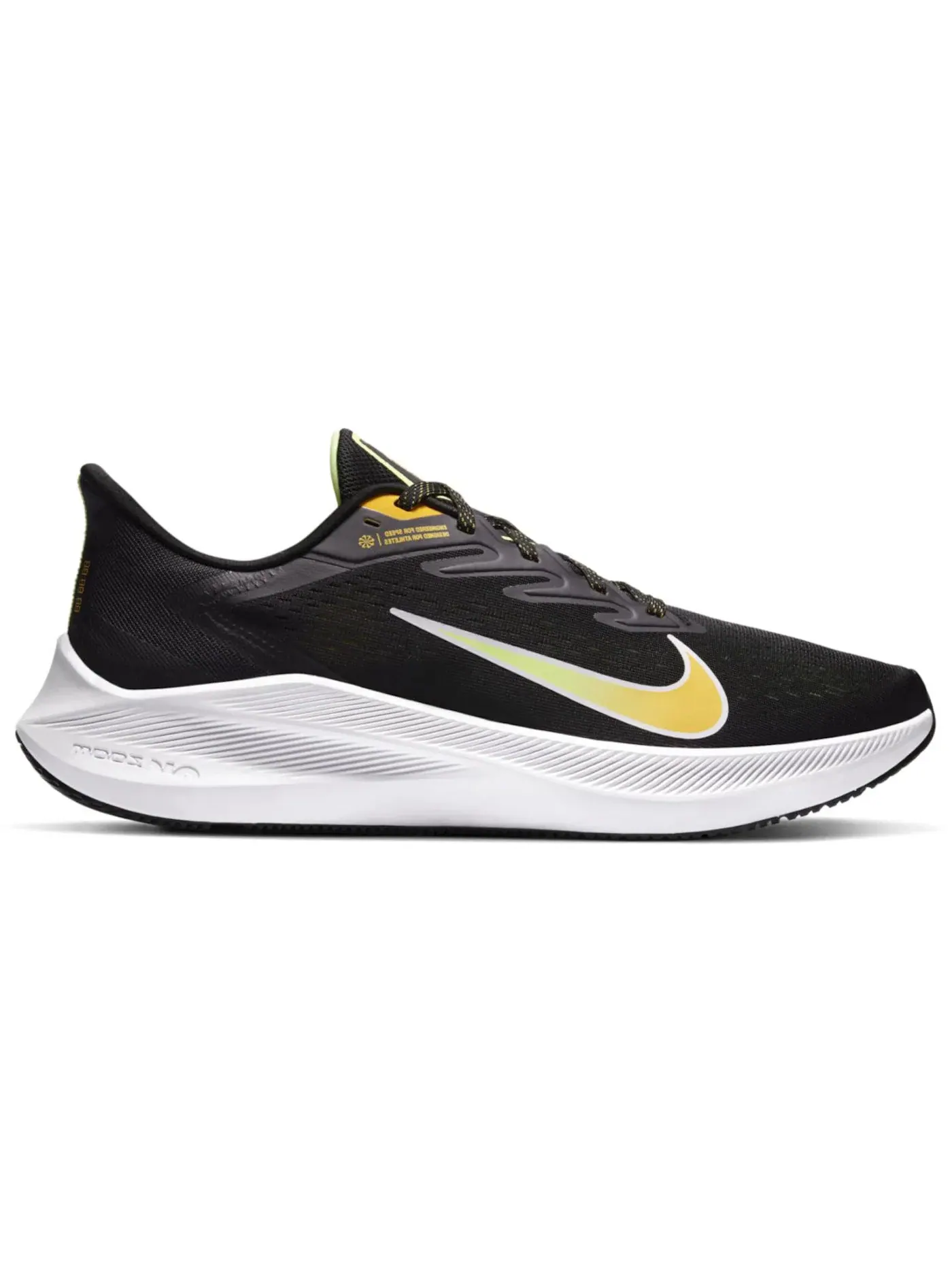 Женские кроссовки Nike Zoom Winflo 7 — изображение 1 из 1, черный золотистый