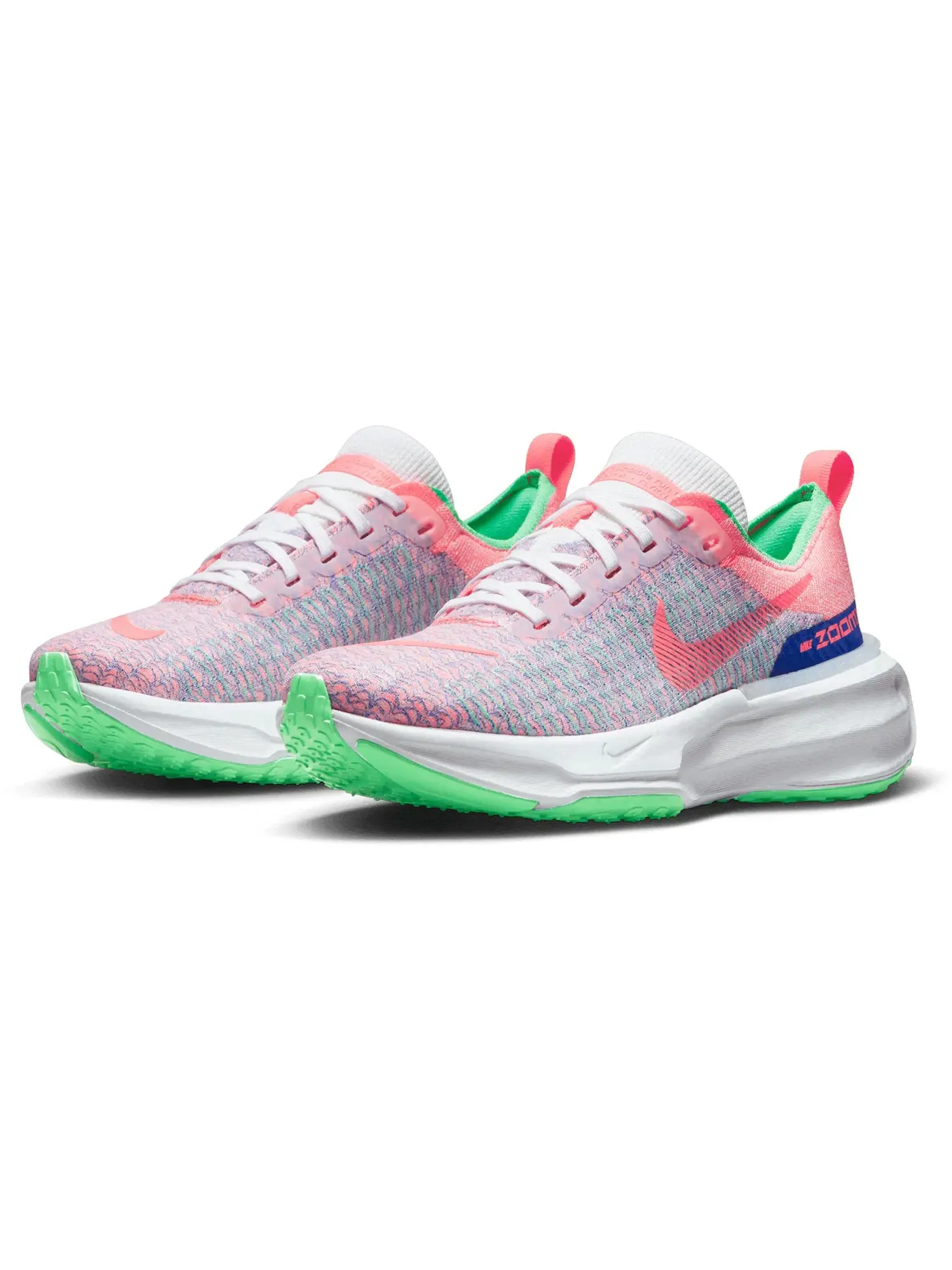 Женские кроссовки для бега с амортизацией Nike ZoomX Invincible Run 3 — изображение 2 из 4, белый/синий/оранжевый