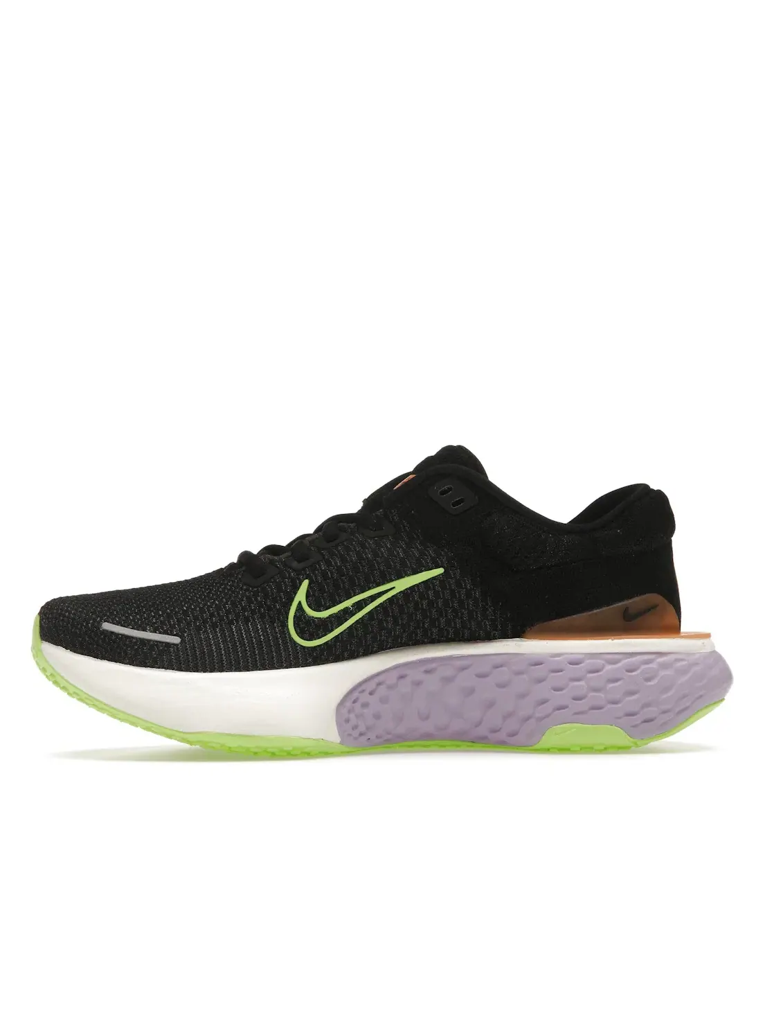 Мужские кроссовки для бега с амортизацией Nike ZoomX Invincible Run Flyknit 2 — изображение 3 из 4, черный//кремовый/зеленый