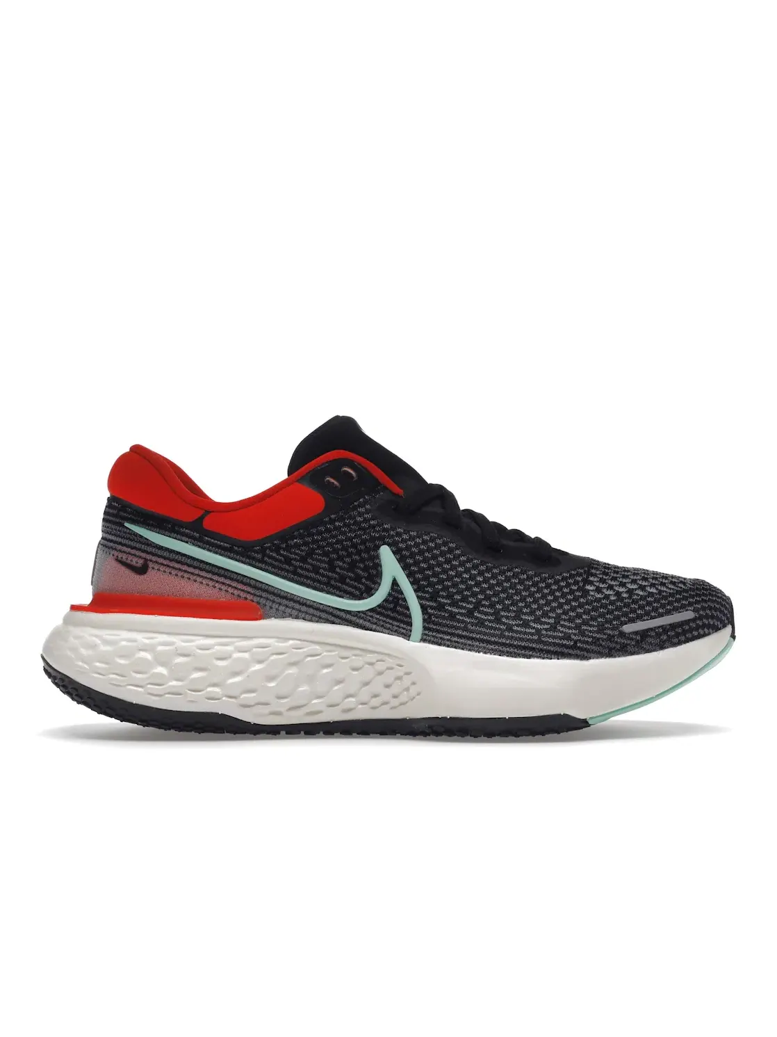 Мужские кроссовки для бега с амортизацией Nike ZoomX Invincible Run Flyknit — изображение 1 из 4, черный/зеленый-красный
