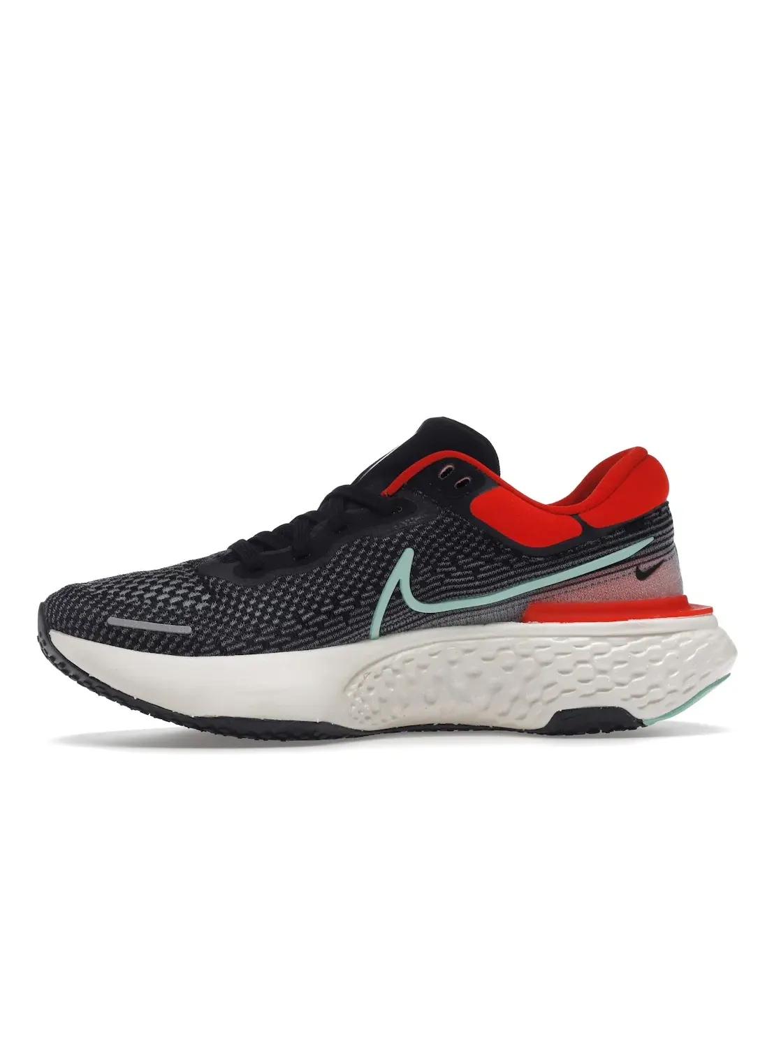 Мужские кроссовки для бега с амортизацией Nike ZoomX Invincible Run Flyknit — изображение 3 из 4, черный/зеленый-красный