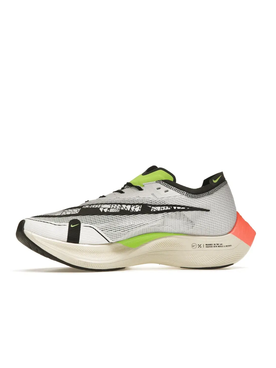Мужские кроссовки для бега с углеродной пластиной Nike ZoomX Vaporfly Next% 2 — изображение 3 из 4, белый//зеленый/черный
