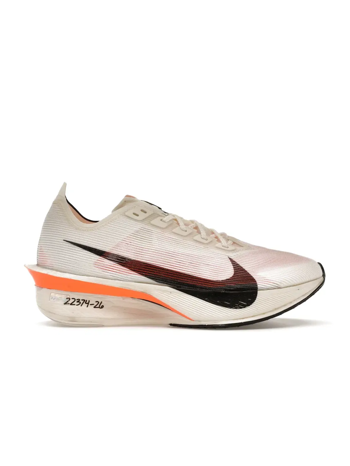 Женские кроссовки для бега Nike ZoomX Vaporfly Next% 4 — изображение 1 из 4, черный/оранжевый/белый