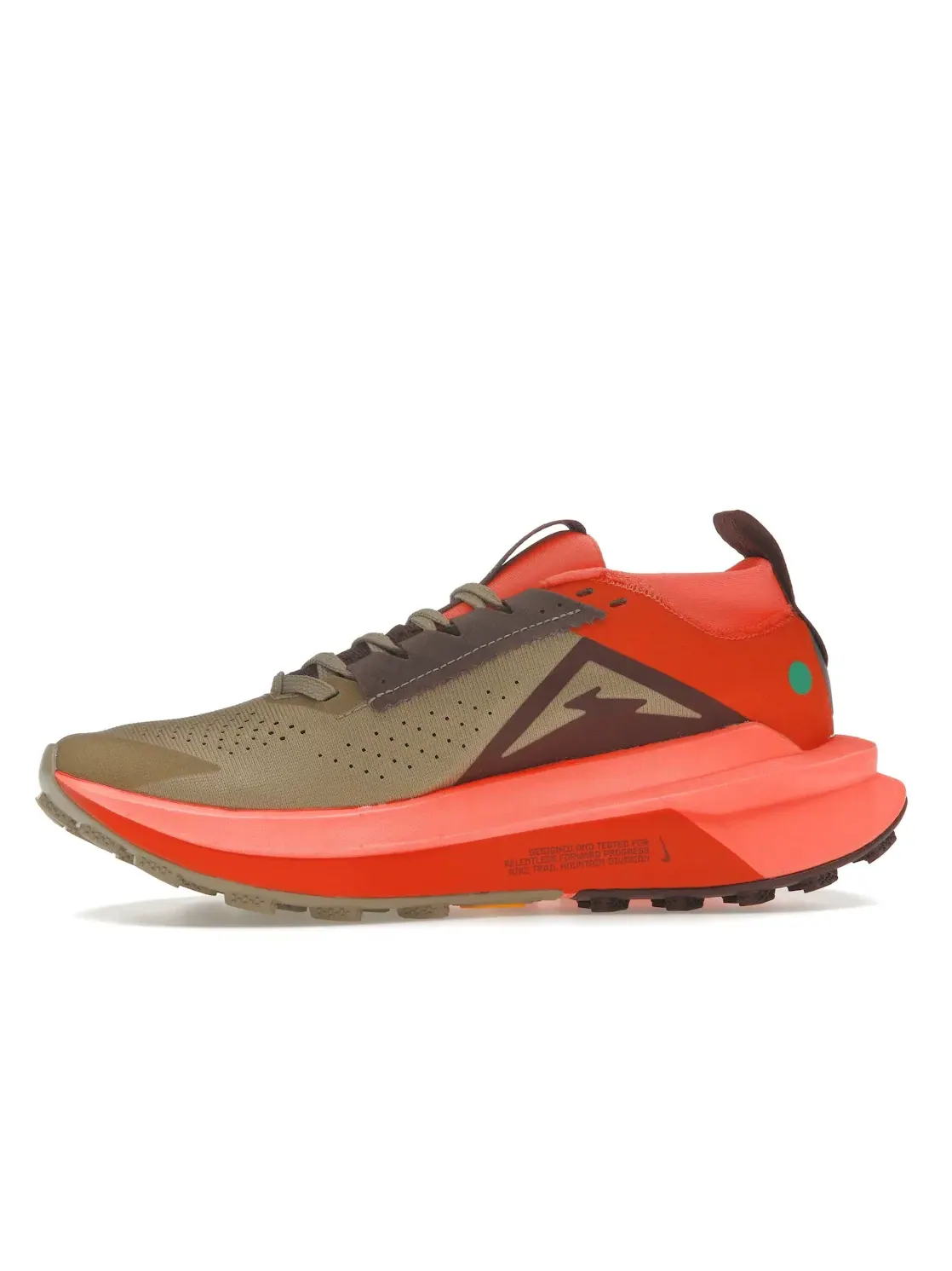 Мужские кроссовки для бега Nike ZoomX Zegama 2 — изображение 3 из 4, хаки//бордовый/белый