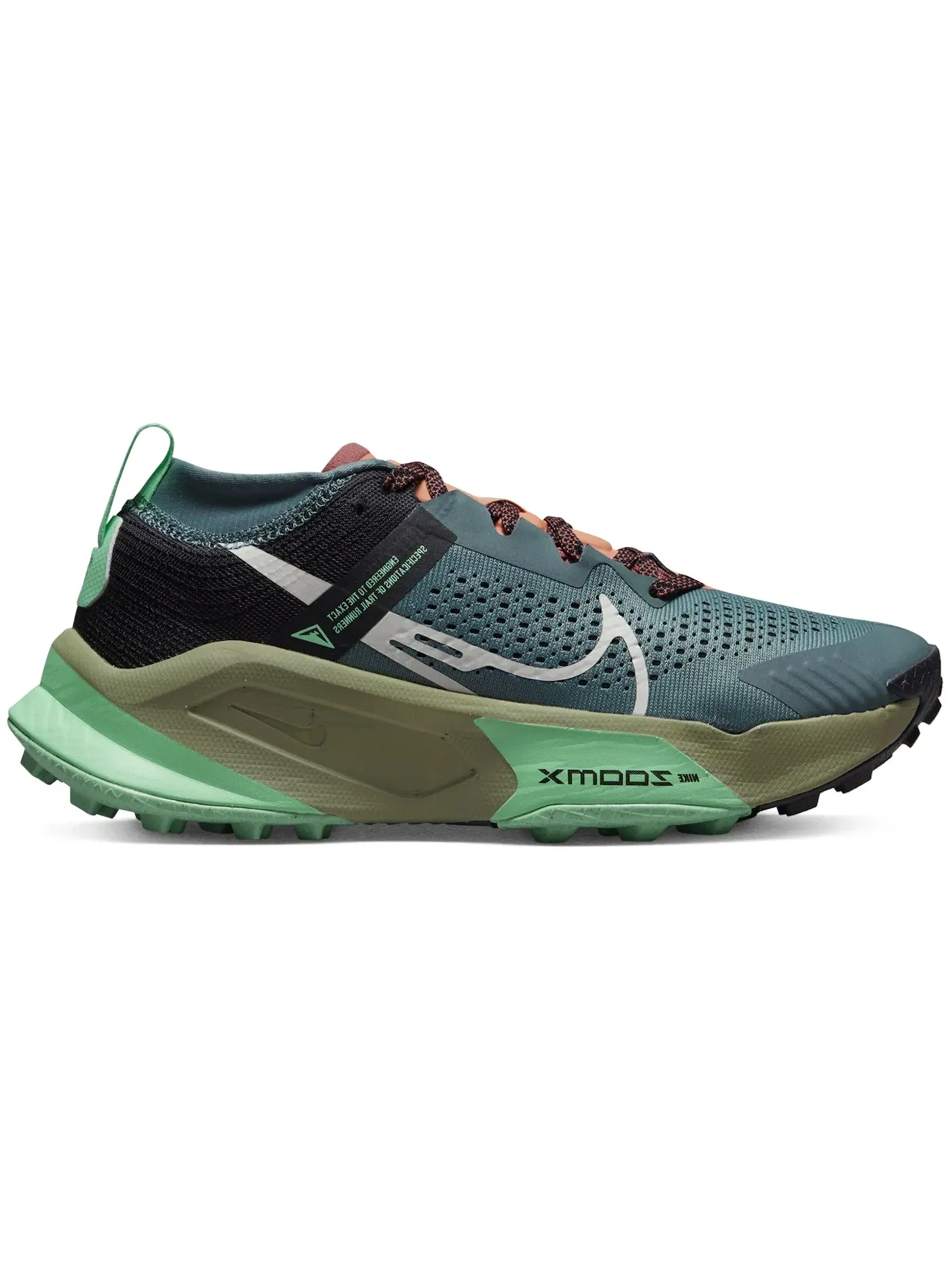 Женские кроссовки для бега Nike ZoomX Zegama — изображение 1 из 1, черный/зеленый/светлый