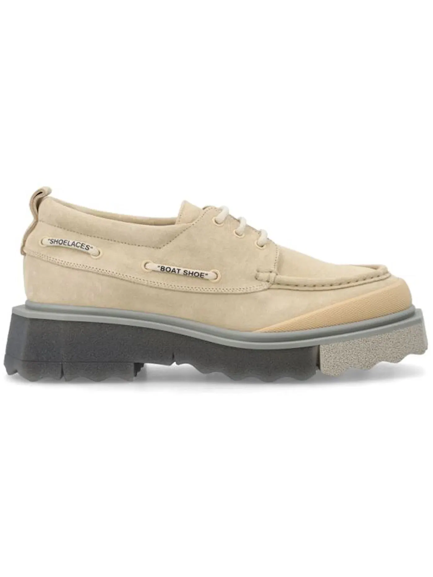 Мужские туфли-лодочки OFF-WHITE Boat Shoe OFF-WHITE — изображение 1 из 1, бежевый/серый/черный