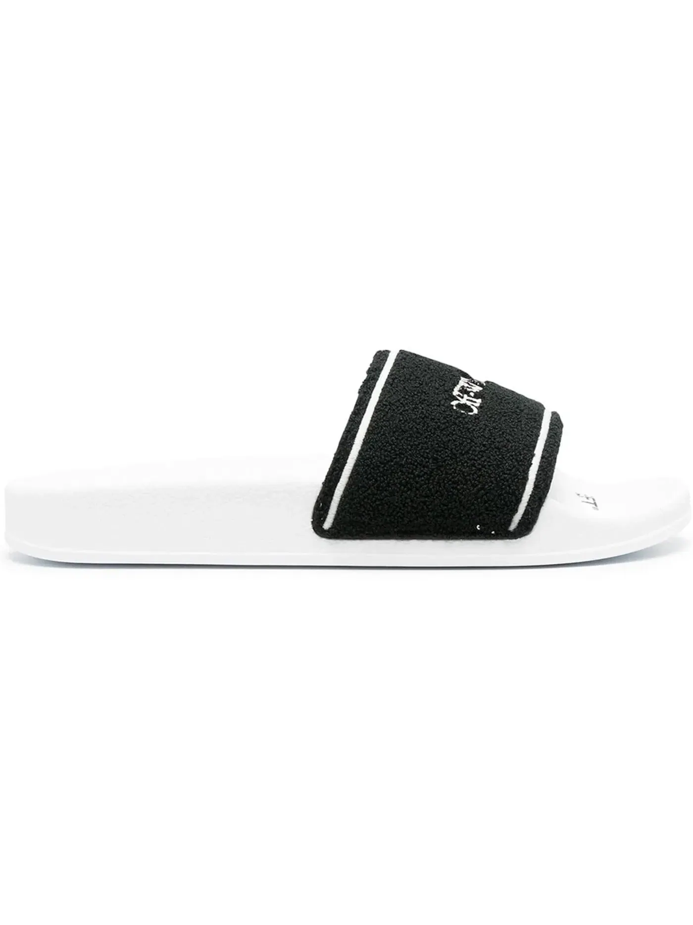 Мужские шлепанцы с принтом OFF-WHITE Chenille Slide OFF-WHITE — изображение 1 из 1, черный/белый