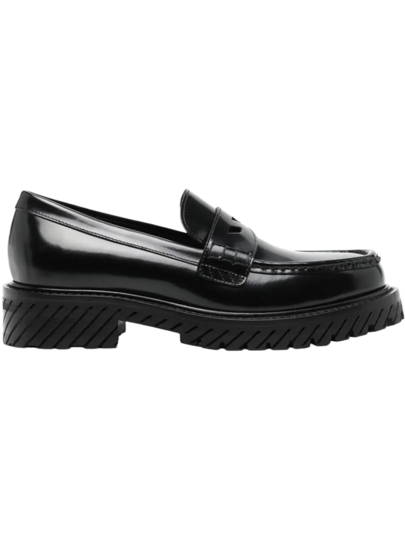 Женские лоферы с рантом OFF-WHITE Combat Loafer — изображение 1 из 1, черный