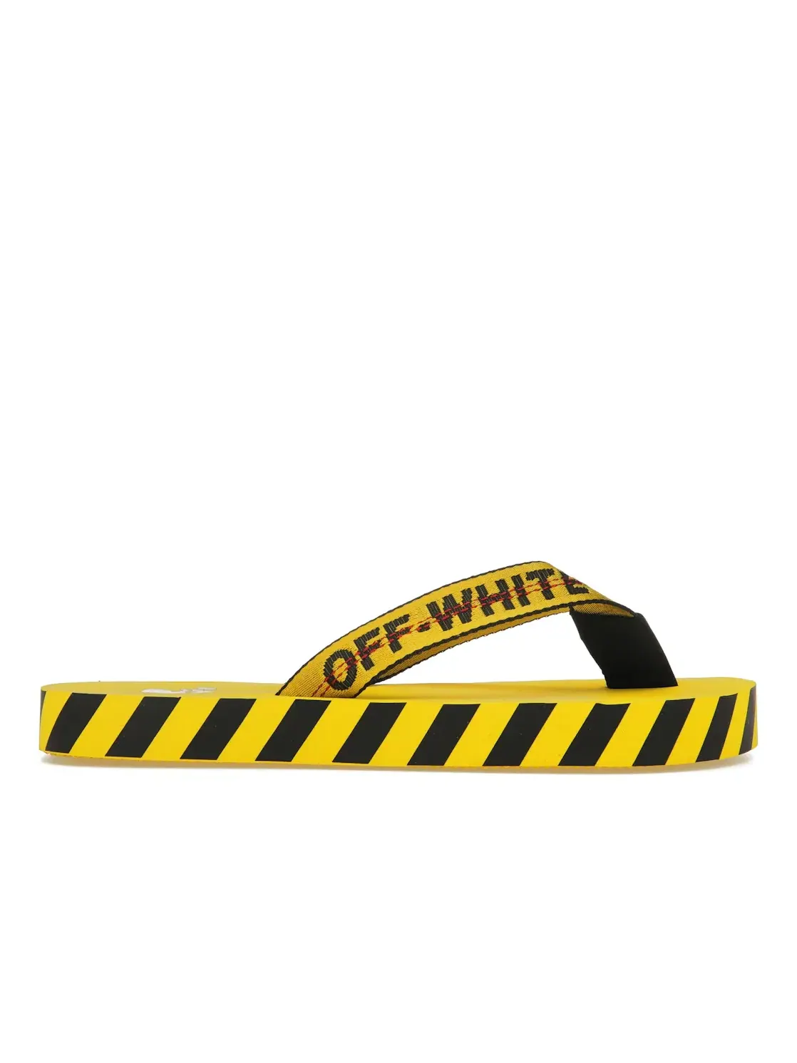 Мужские шлепанцы с принтом OFF-WHITE Industrial Flip Flops OFF-WHITE — изображение 1 из 4, желтый/черный