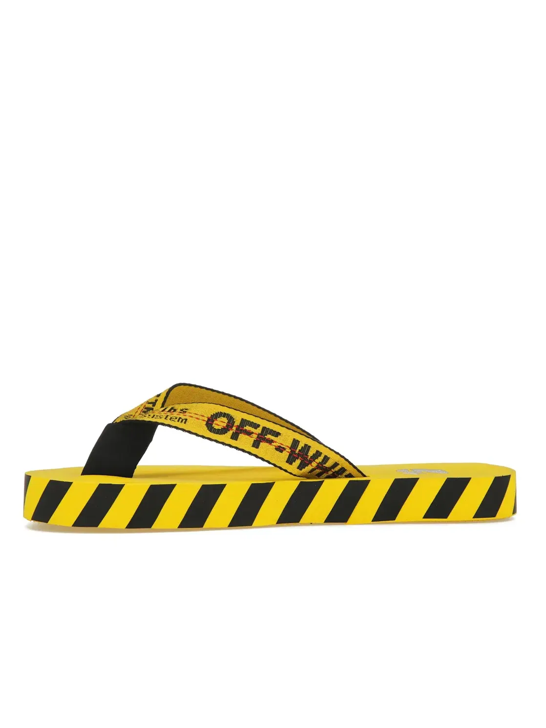 Мужские шлепанцы с принтом OFF-WHITE Industrial Flip Flops OFF-WHITE — изображение 3 из 4, желтый/черный