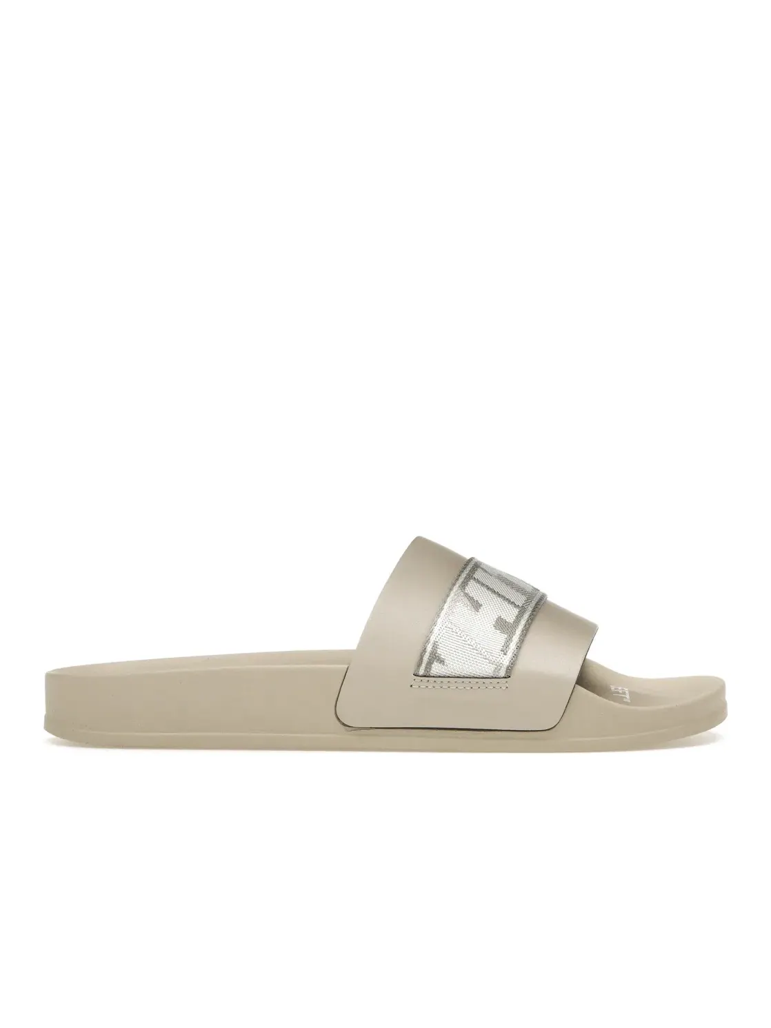 Мужские шлепанцы с логотипом OFF-WHITE Industrial Slides — изображение 1 из 4, бежевый/белый/серый
